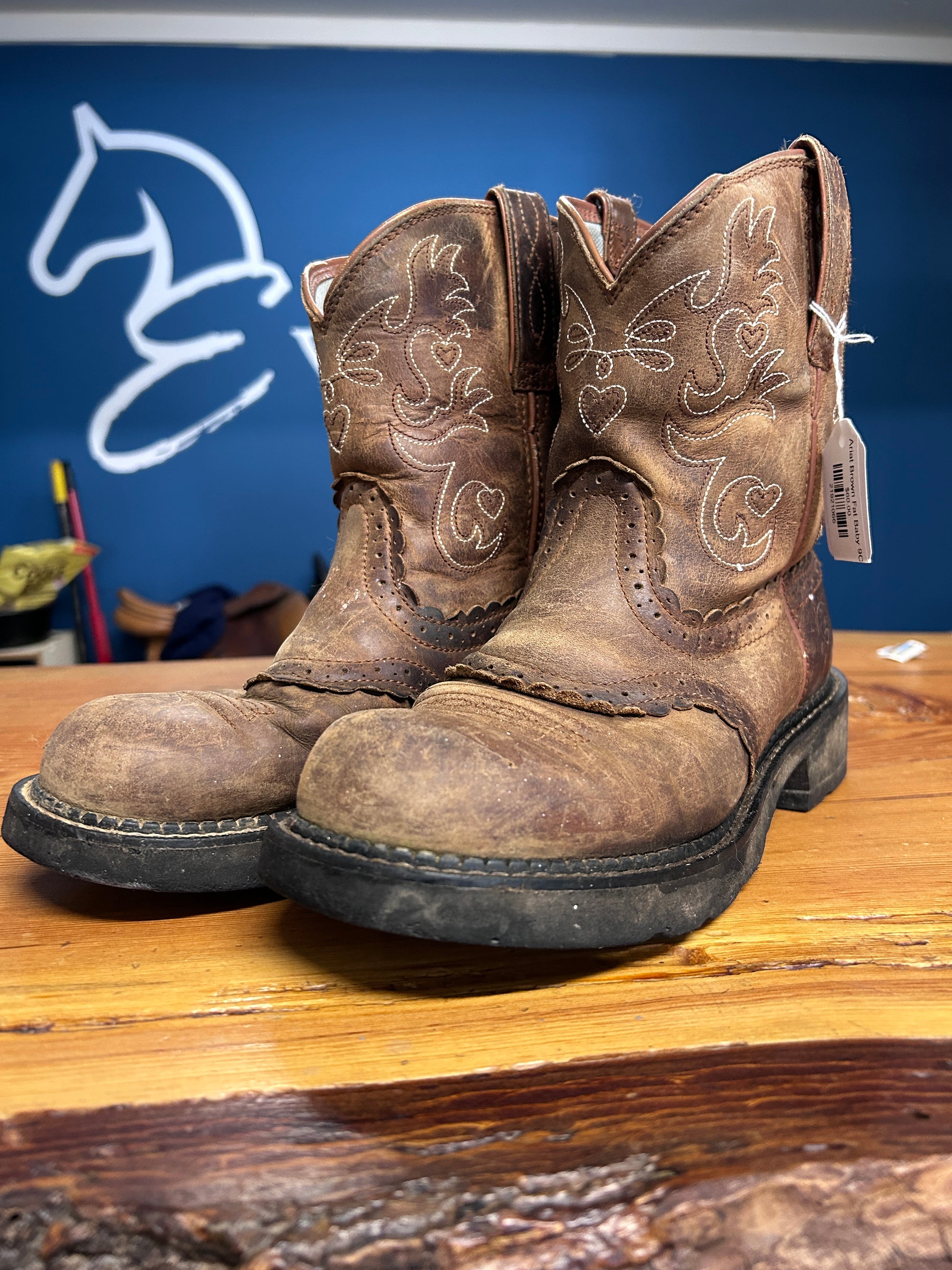 Ariat Brown Fat Baby 9C-Cowboy Boots-Consignment-Evolution Equestrian Co.
