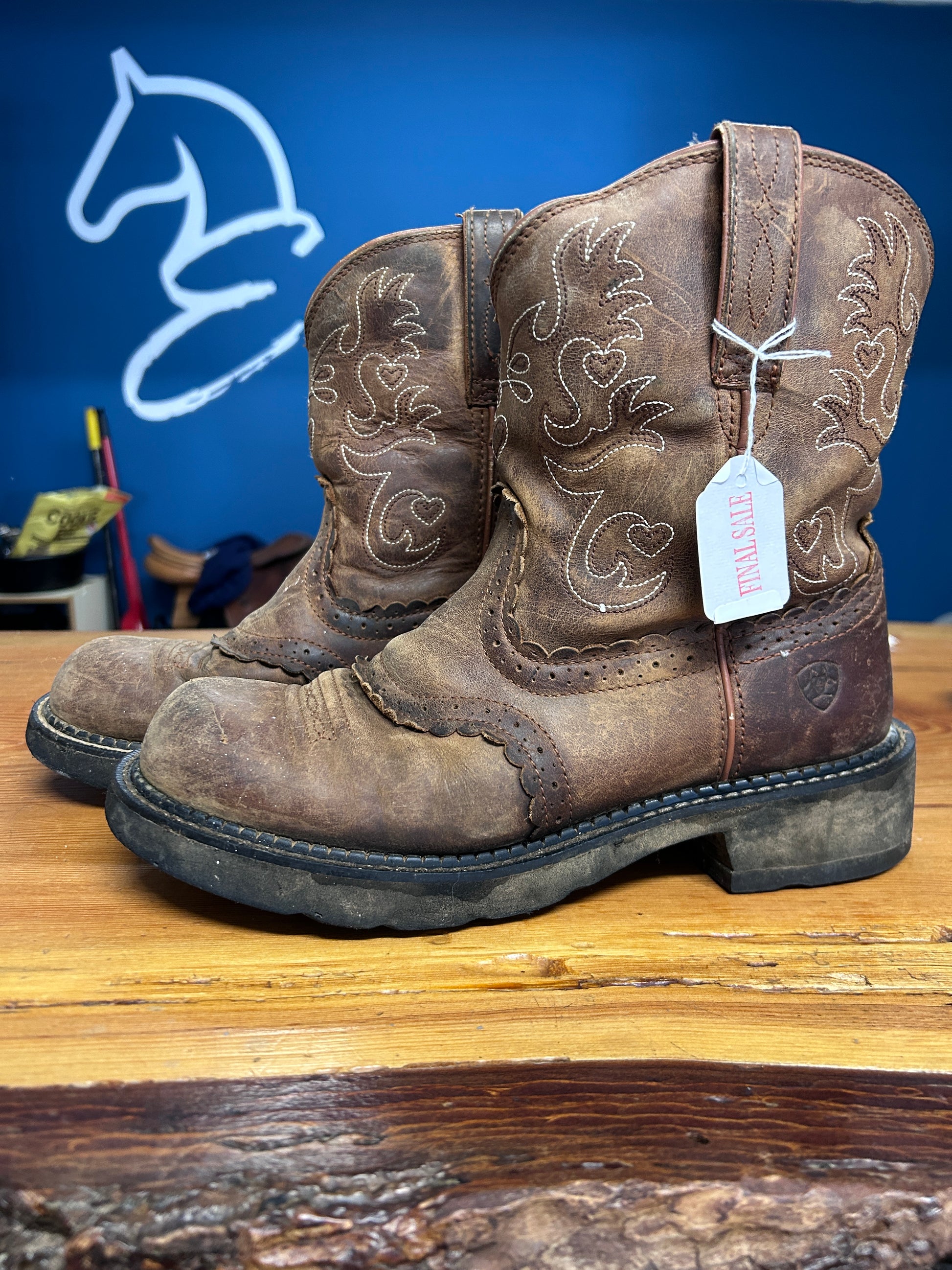 Ariat Brown Fat Baby 9C-Cowboy Boots-Consignment-Evolution Equestrian Co.