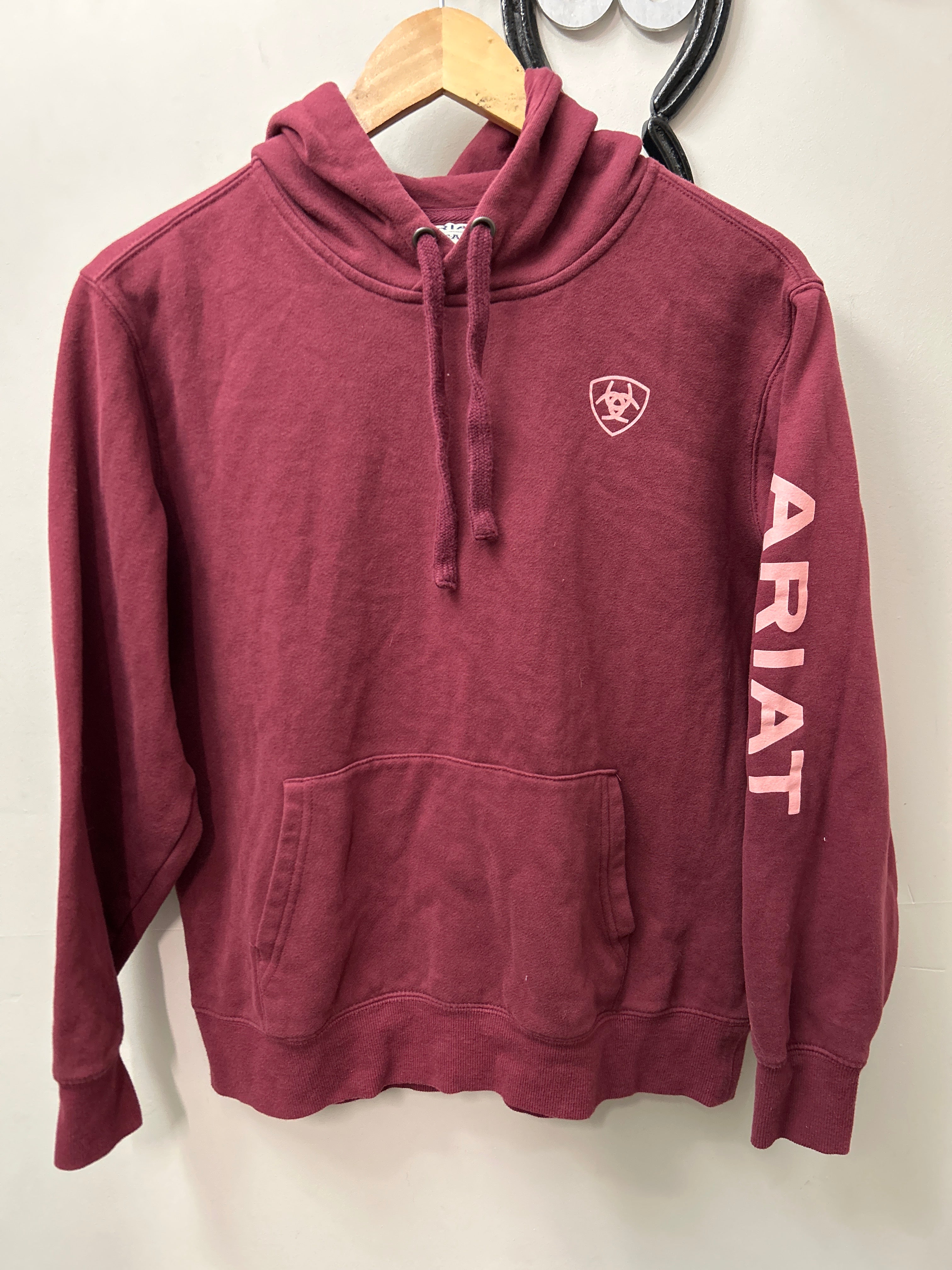 Ariat Burgundy Hoody Medium-Sweatershirt-Consignment-Evolution Equestrian Co.