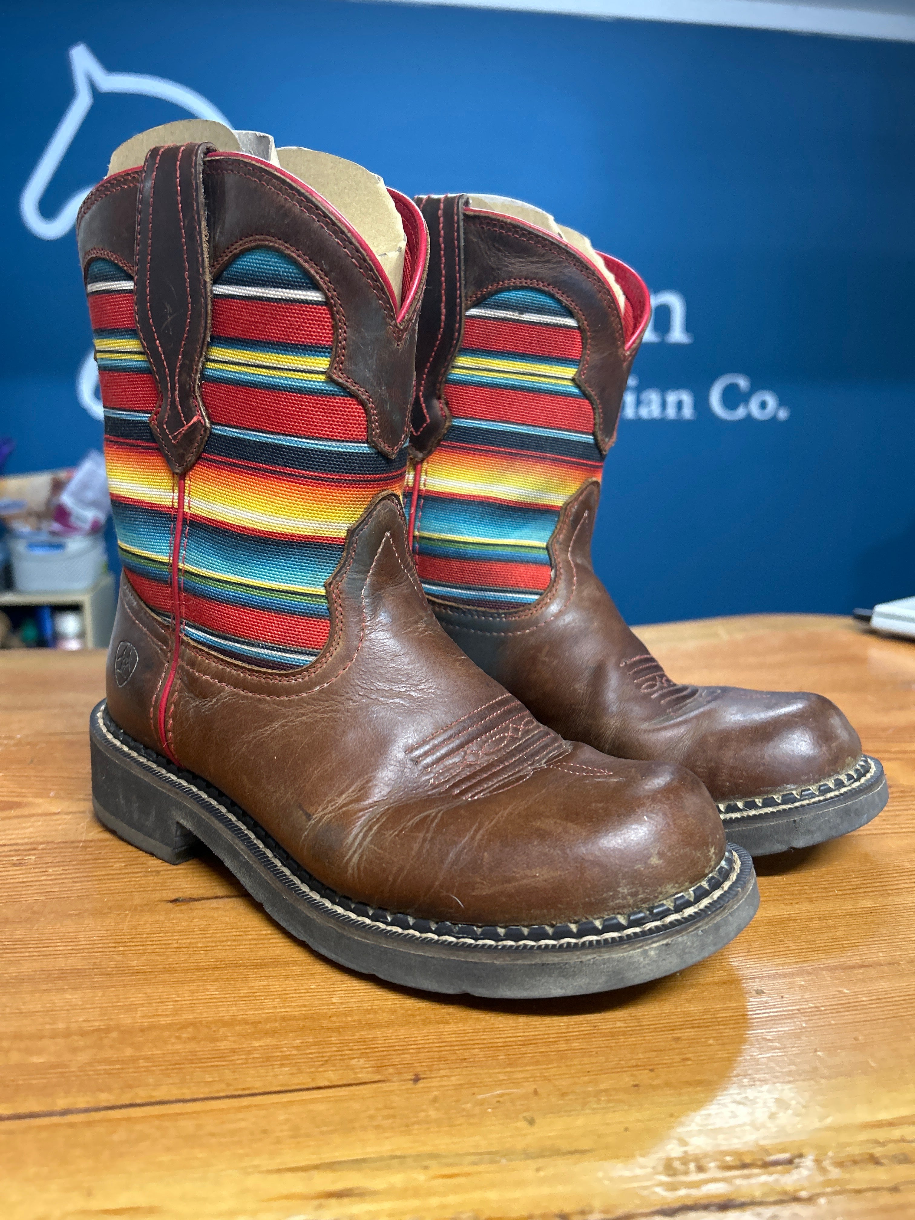 Ariat Fatbaby Heritage Twill Western Boot 6-Cowboy Boots-Consignment-Evolution Equestrian Co.