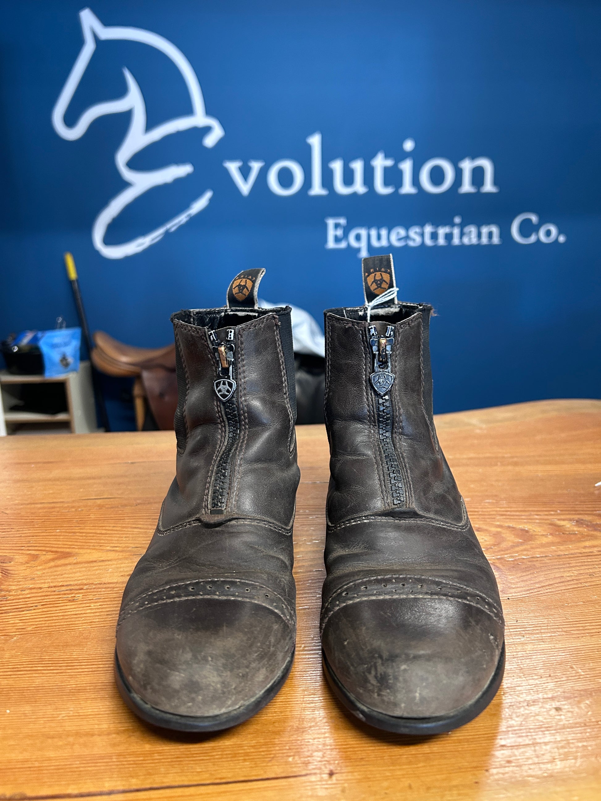 Ariat Kids Paddock Boots Brown Size 2-Riding Boots-Consignment-Evolution Equestrian Co.