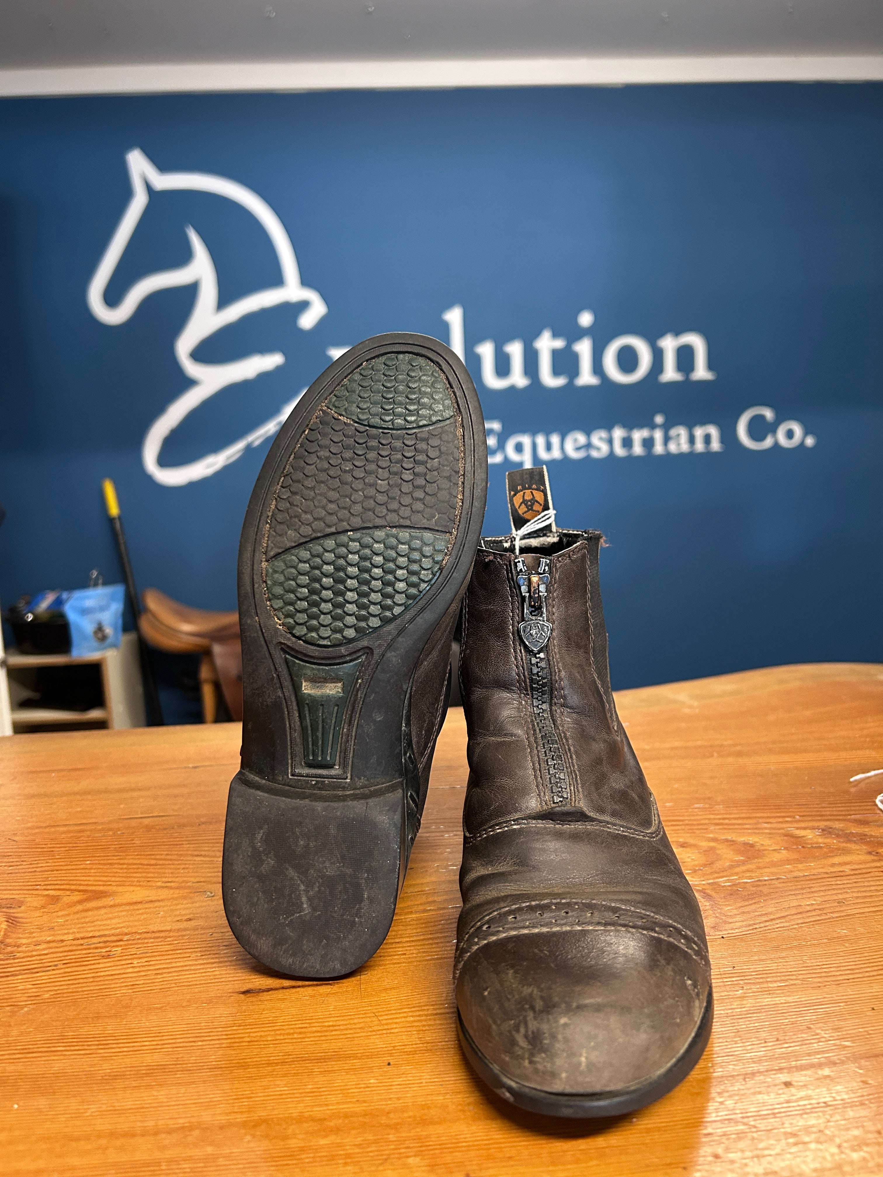 Ariat Kids Paddock Boots Brown Size 2-Riding Boots-Consignment-Evolution Equestrian Co.