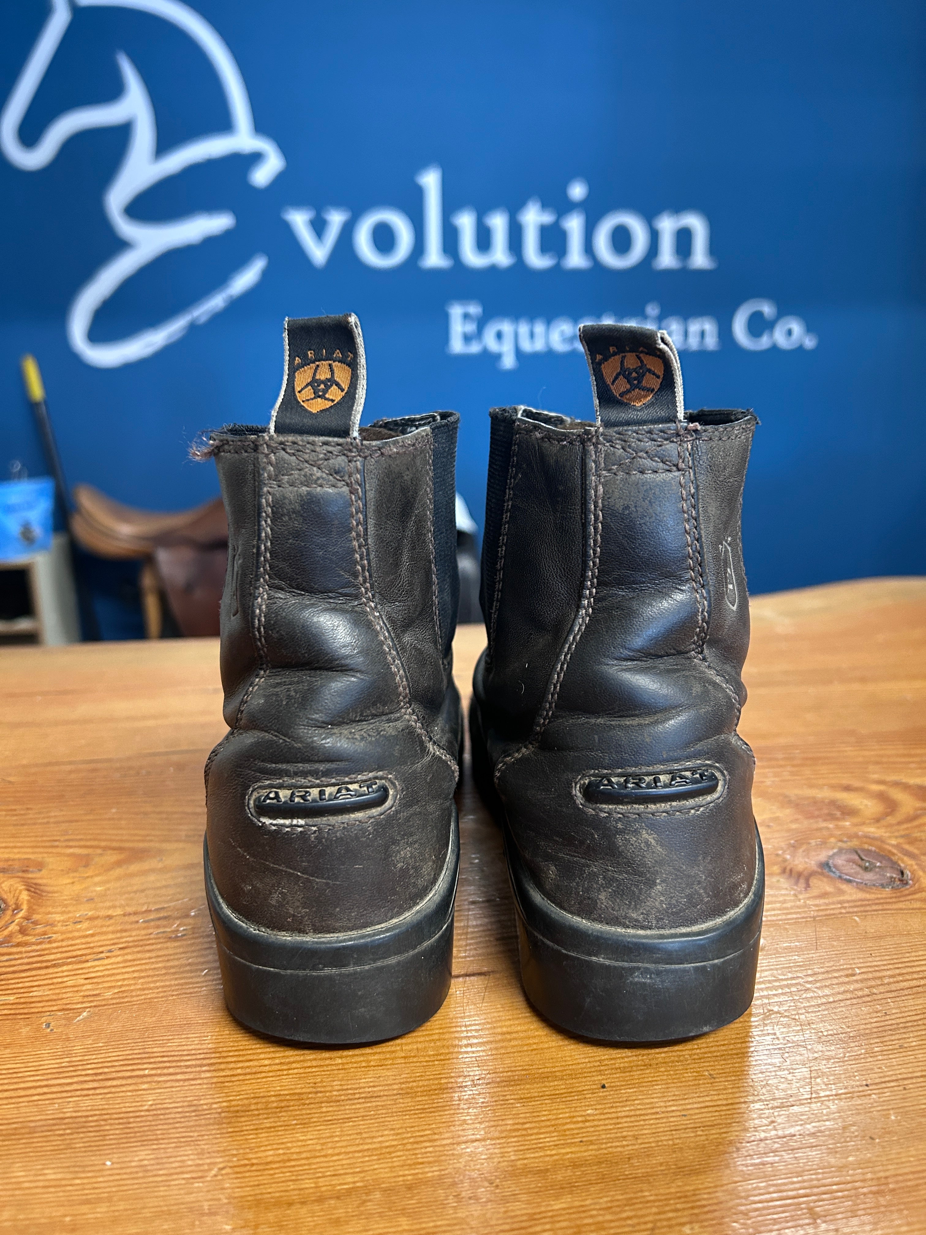 Ariat Kids Paddock Boots Brown Size 2-Riding Boots-Consignment-Evolution Equestrian Co.