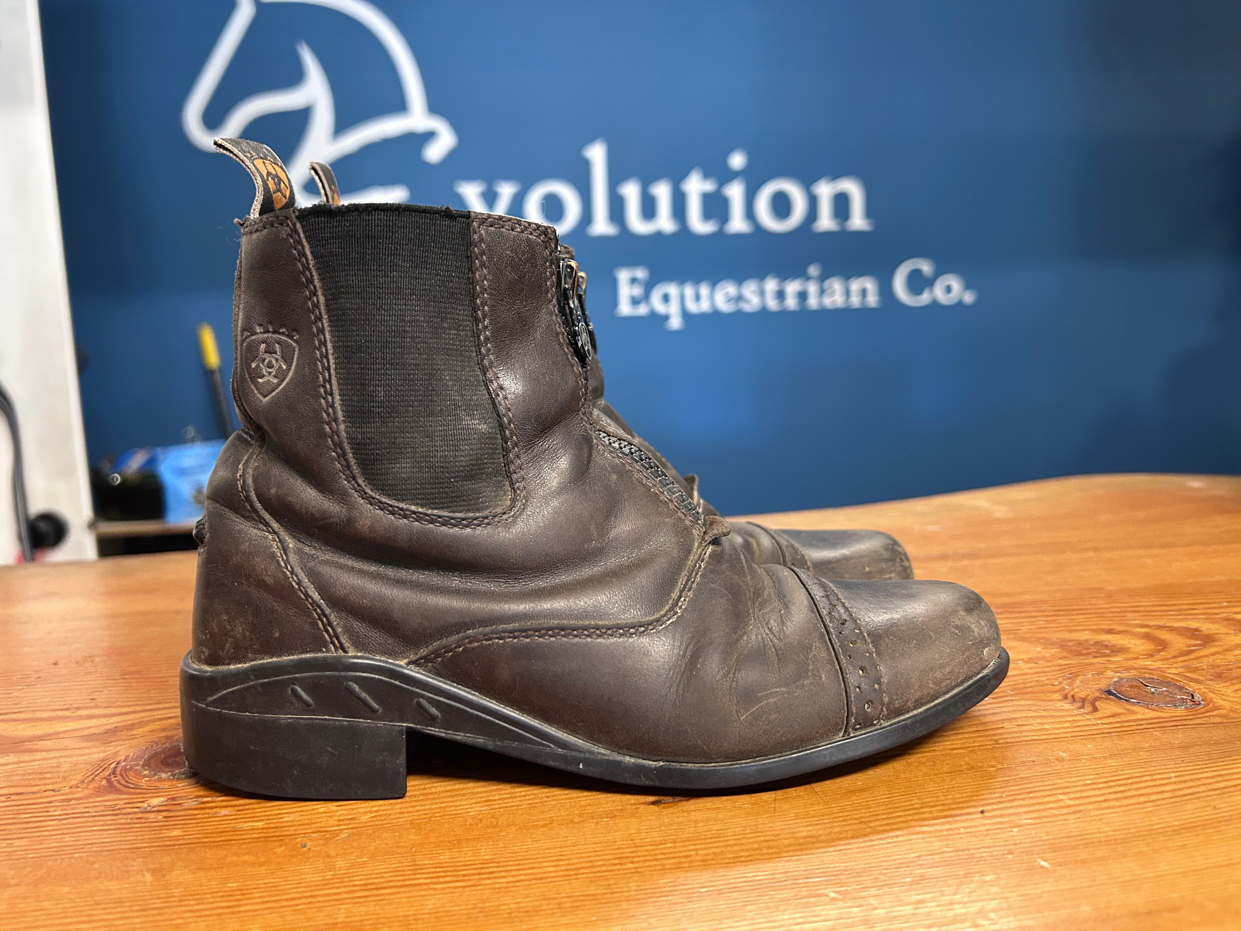 Ariat Kids Paddock Boots Brown Size 2-Riding Boots-Consignment-Evolution Equestrian Co.