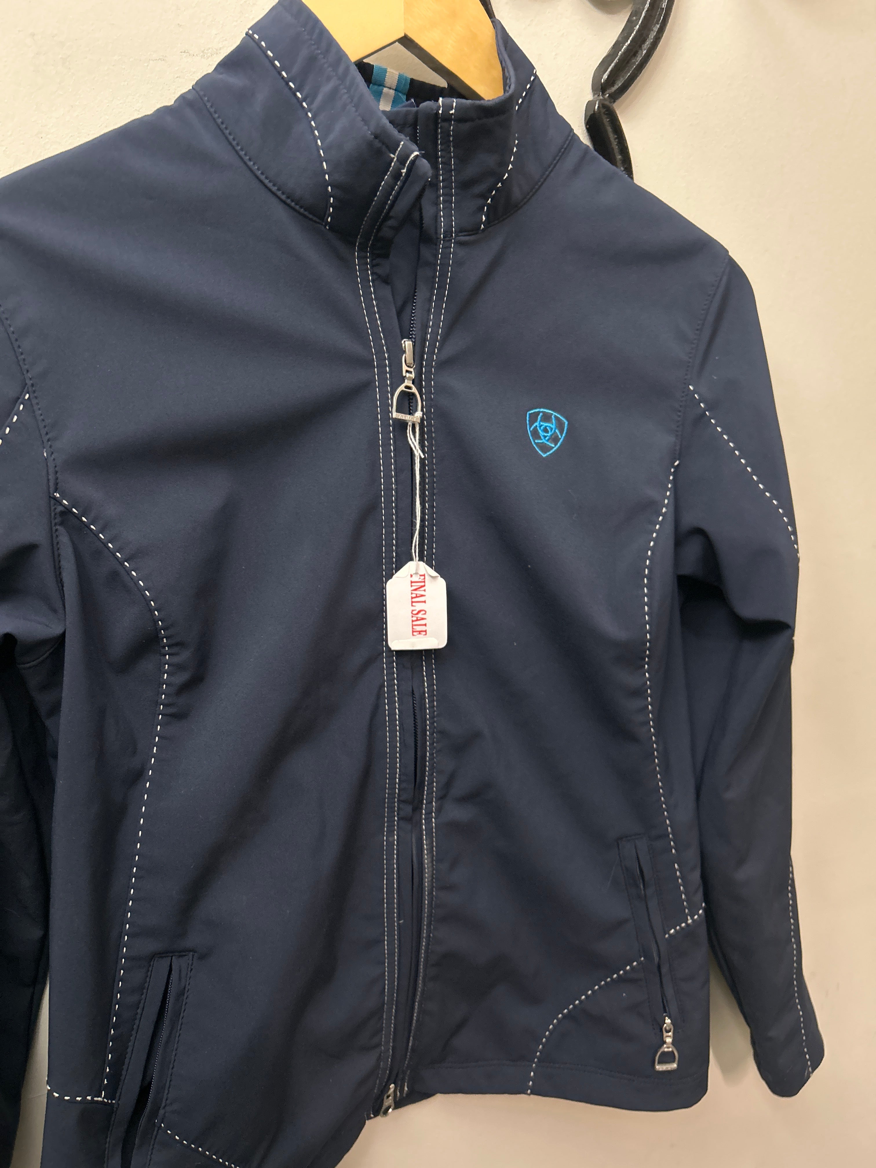 Ariat Softshell Navy Jacket Medium-Accessories-Consignment-Evolution Equestrian Co.
