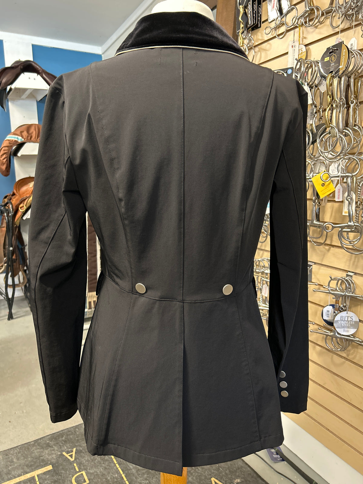 Arista Black Dressage Show Jacket Large-Show Jacket-Consignment-Evolution Equestrian Co.