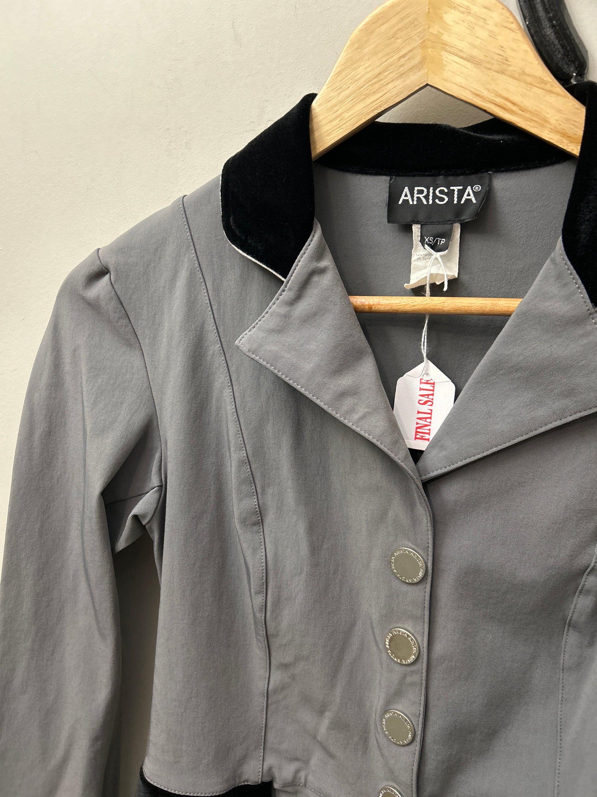 Arista Grey Dressage Show Coat XSmall-Show Jacket-Consignment-Evolution Equestrian Co.