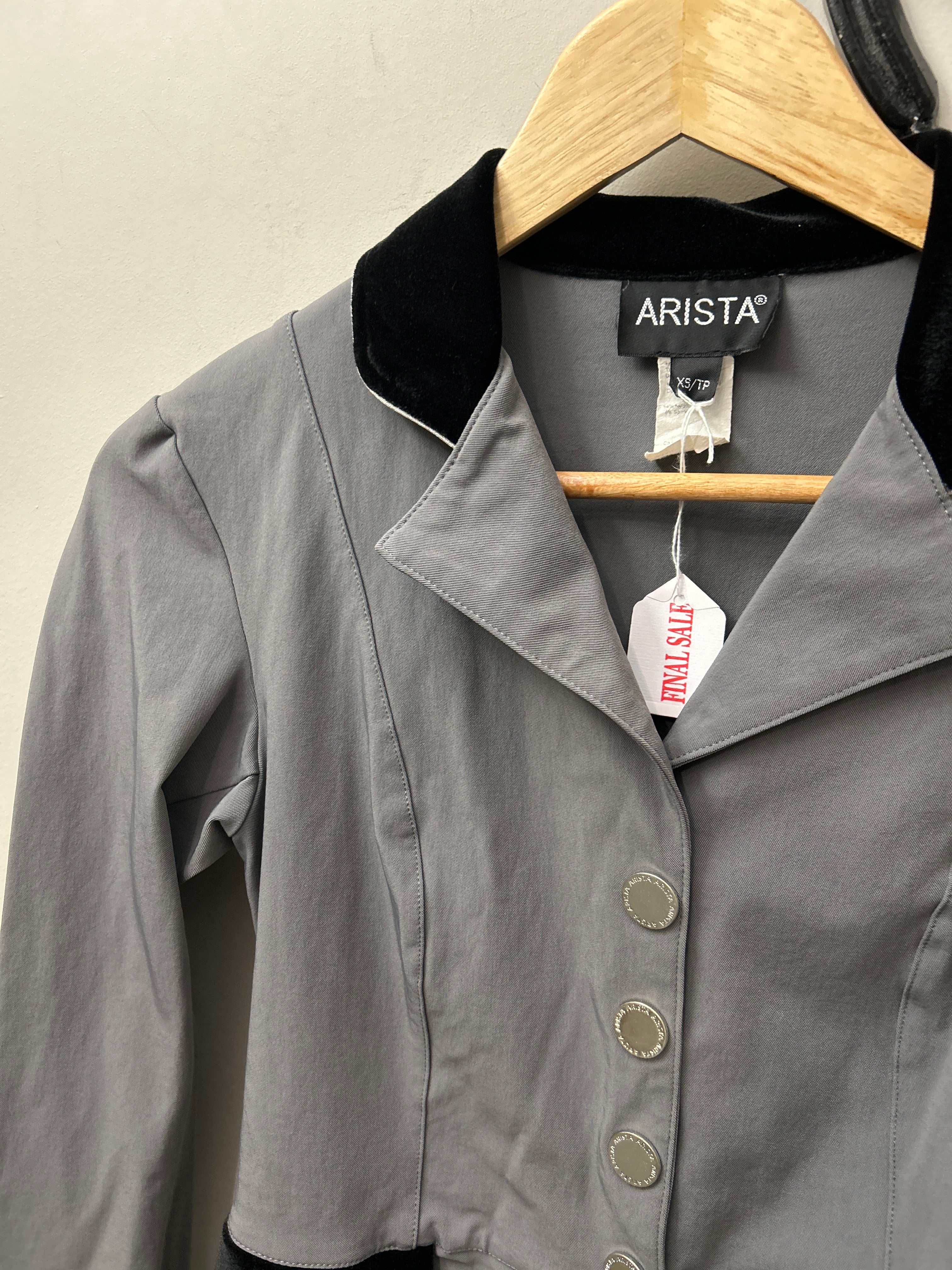 Arista Grey Dressage Show Coat XSmall-Show Jacket-Consignment-Evolution Equestrian Co.