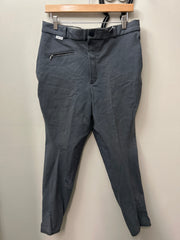 Arista Grey Knee Patch Breeches 34R-Breeches-Consignment-Evolution Equestrian Co.