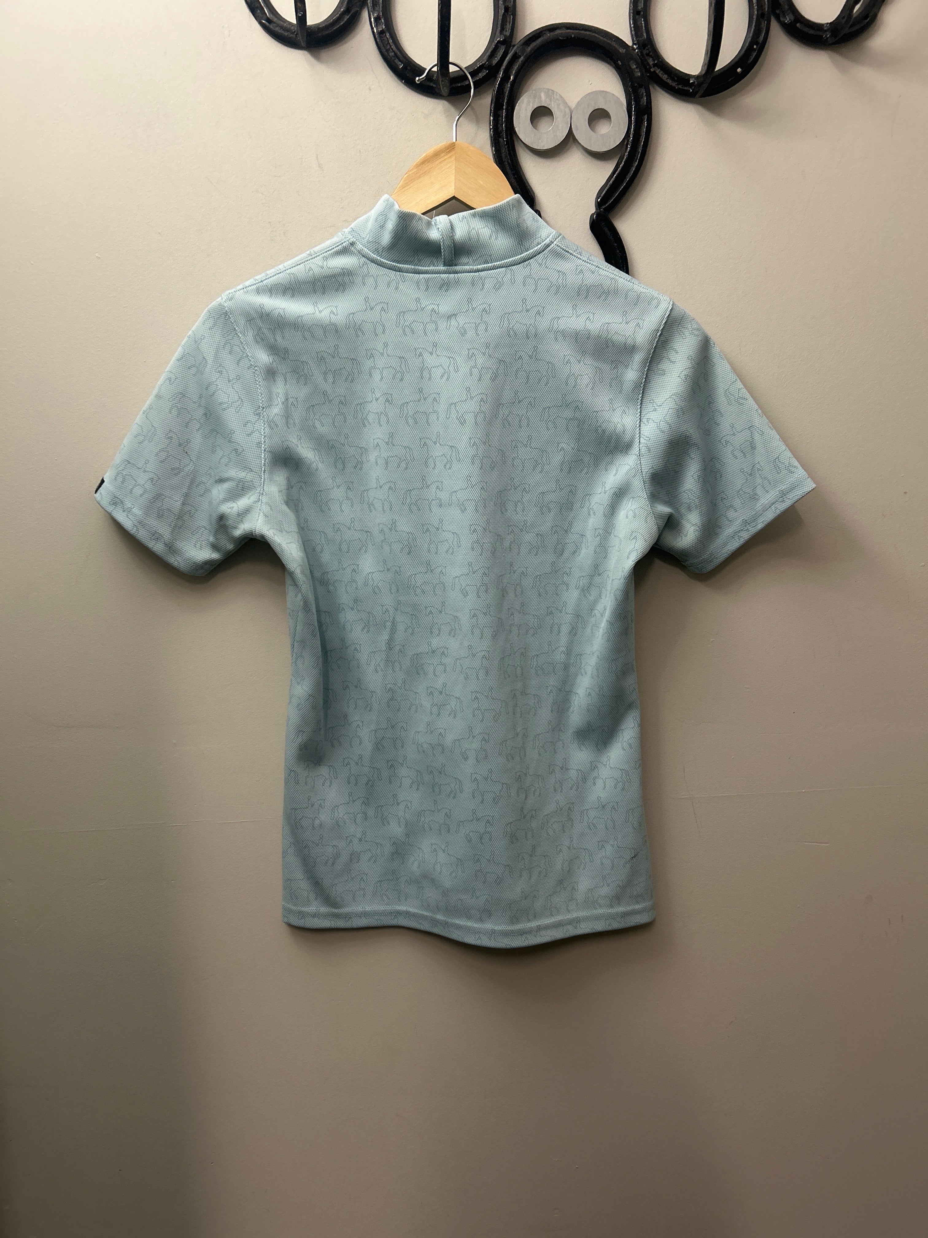Arista Light Blue Short Sleeve Shirt Medium-Riding Shirts-Consignment-Evolution Equestrian Co.