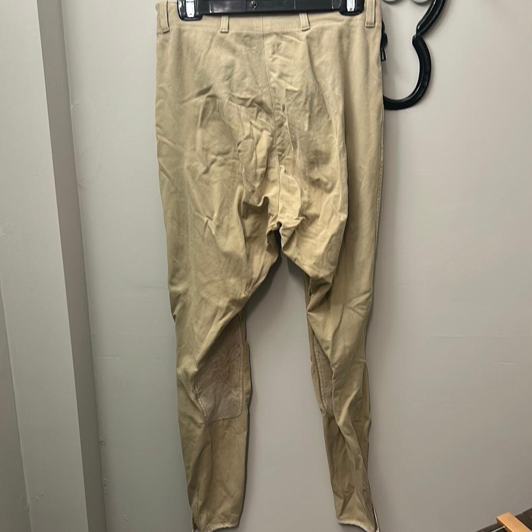Arista Side Zip Tan Breeches 28T-Breeches-Consignment-Evolution Equestrian Co.