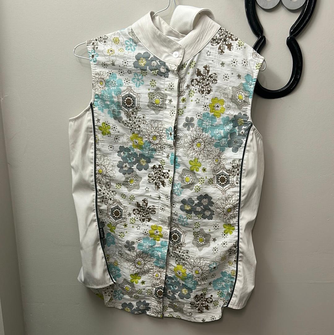 Arista Sleeveless Floral Shirt Medium-Breeches-Consignment-Evolution Equestrian Co.