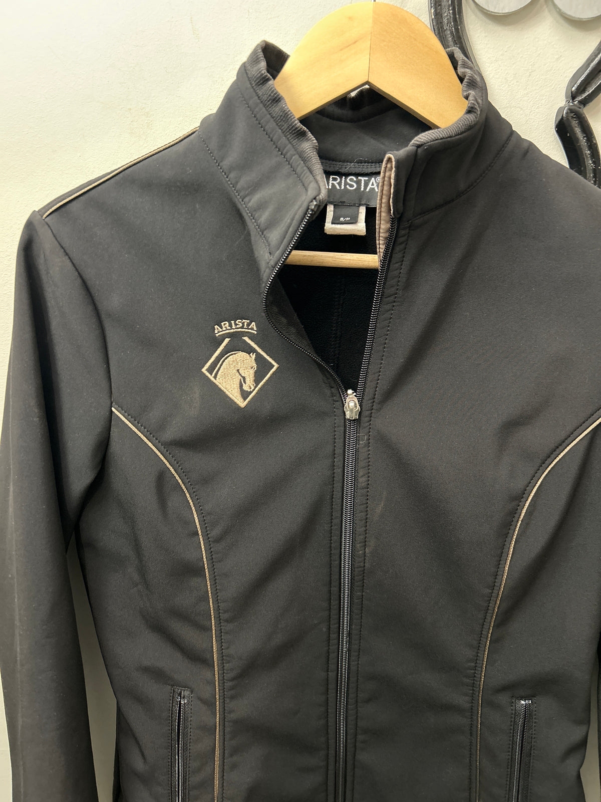 Arista Softshell Black Jacket Small-Jacket-Consignment-Evolution Equestrian Co.