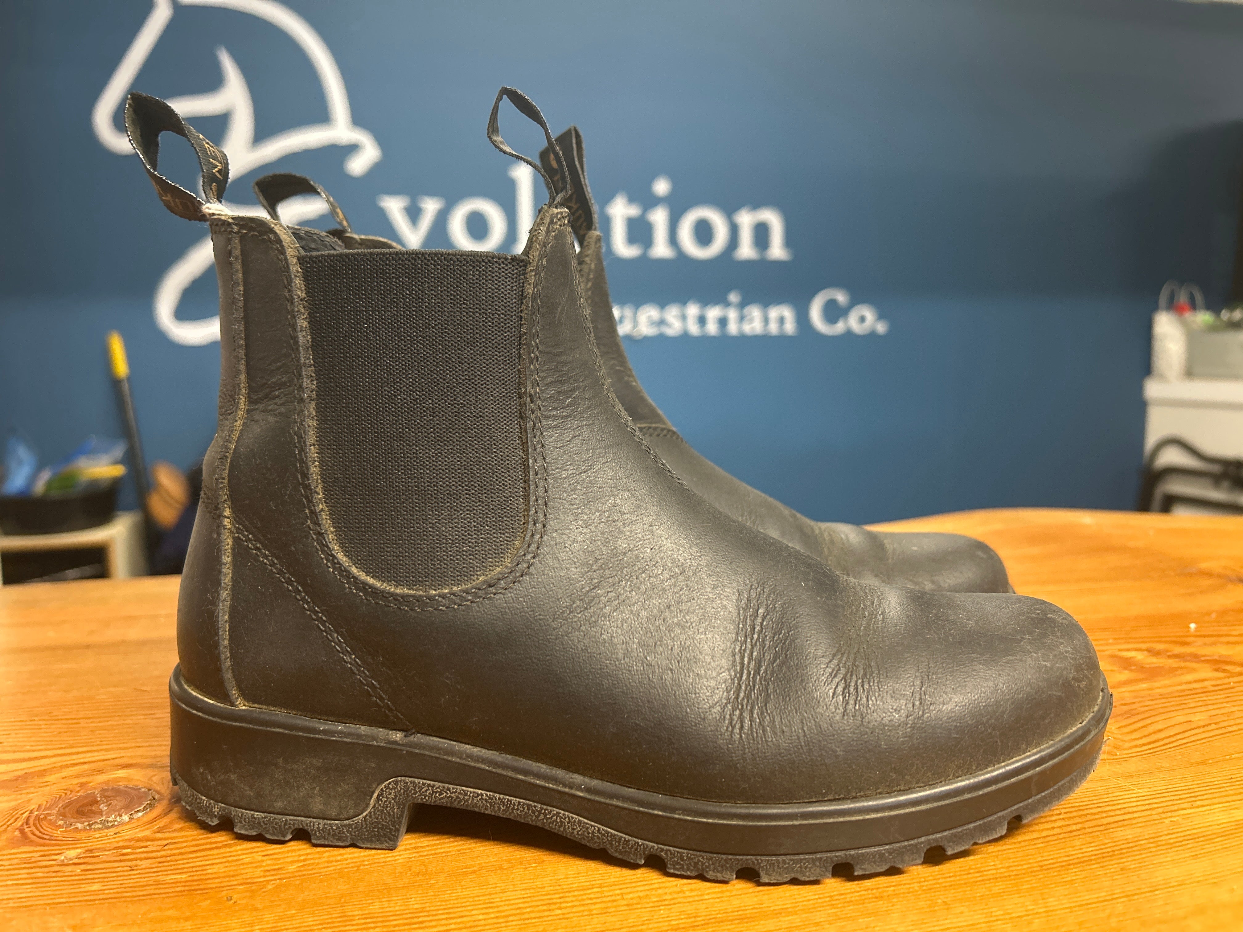 Auken Compass Pull-On Boots Black Size 8-Paddock Boots-Consignment-Evolution Equestrian Co.
