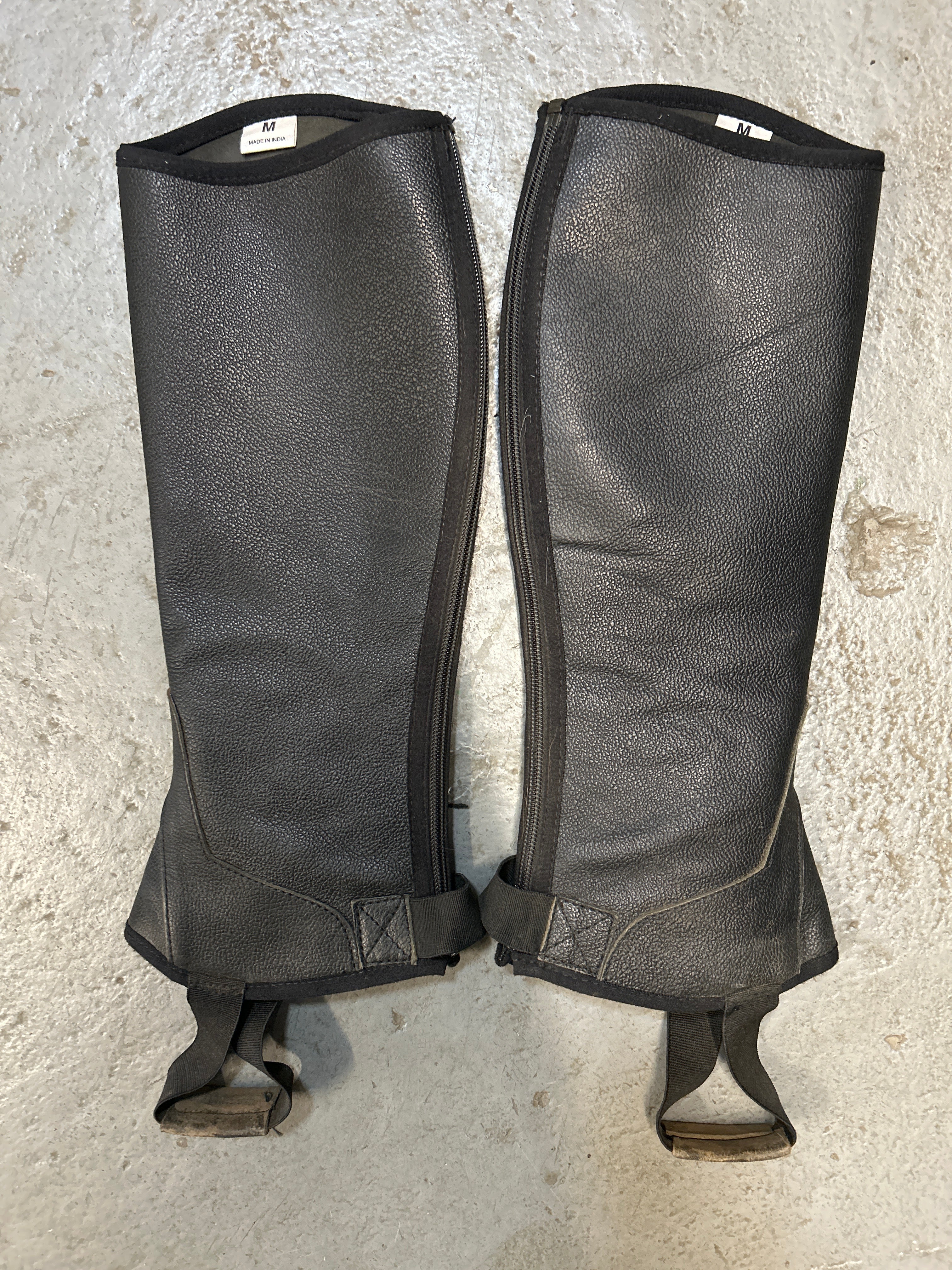 Auken Half Chaps Black Medium-Half Chaps-Consignment-Evolution Equestrian Co.