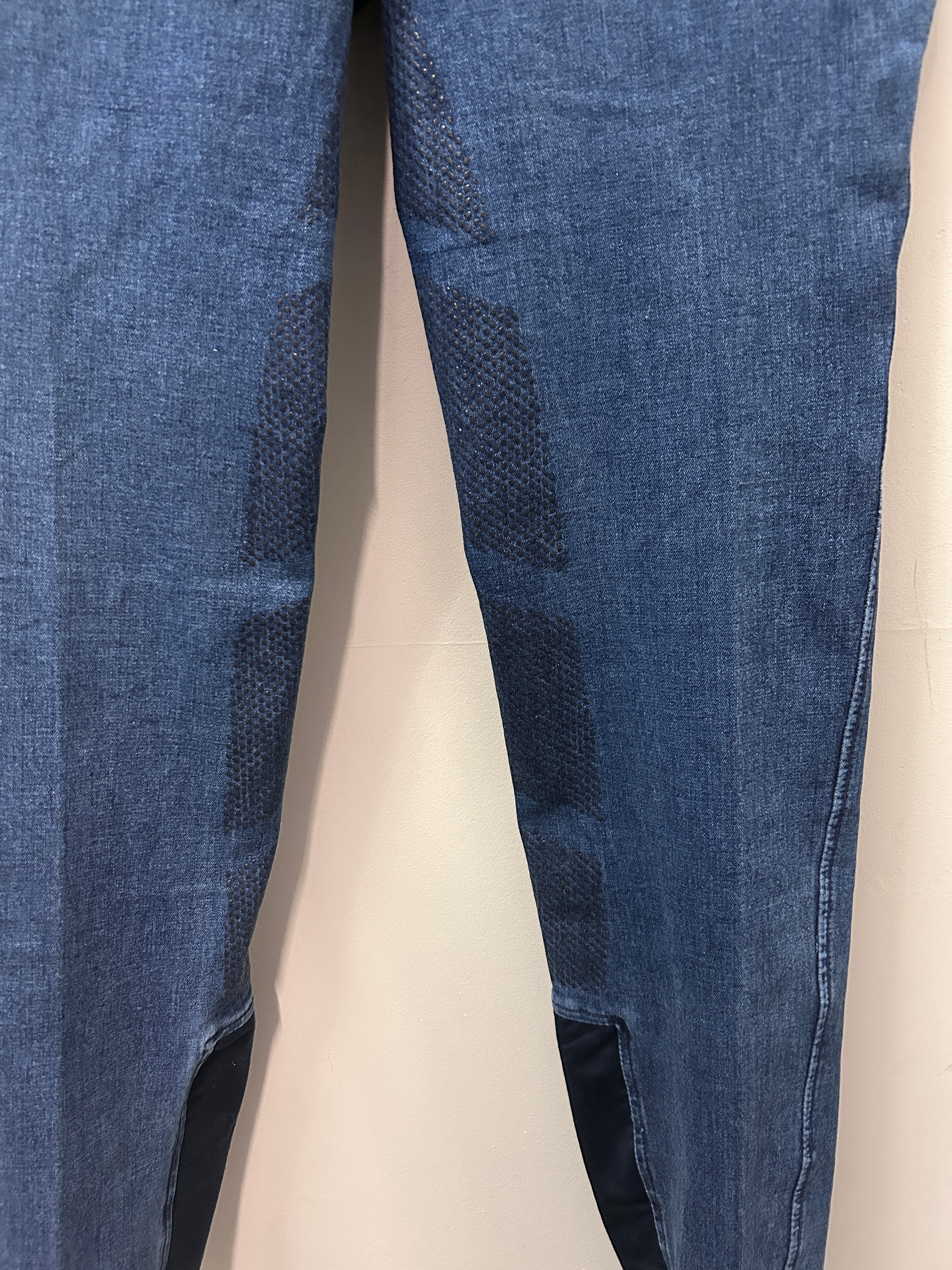 B Vertigo High Rise Full Seat Denim Breeches 26-Breeches-Consignment-Evolution Equestrian Co.