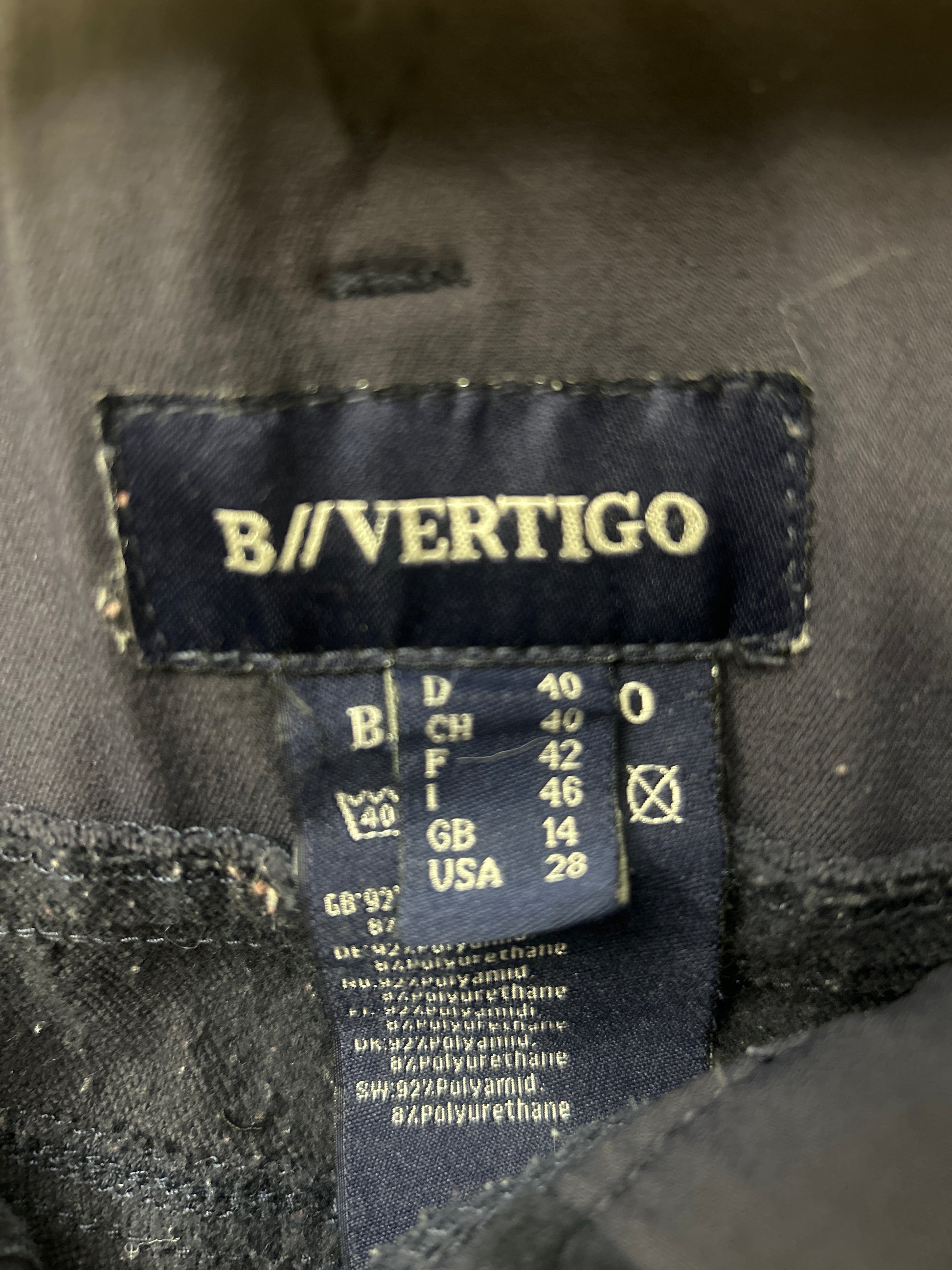 B Vertigo Navy Full Seat Breeches 28-Breeches-Consignment-Evolution Equestrian Co.
