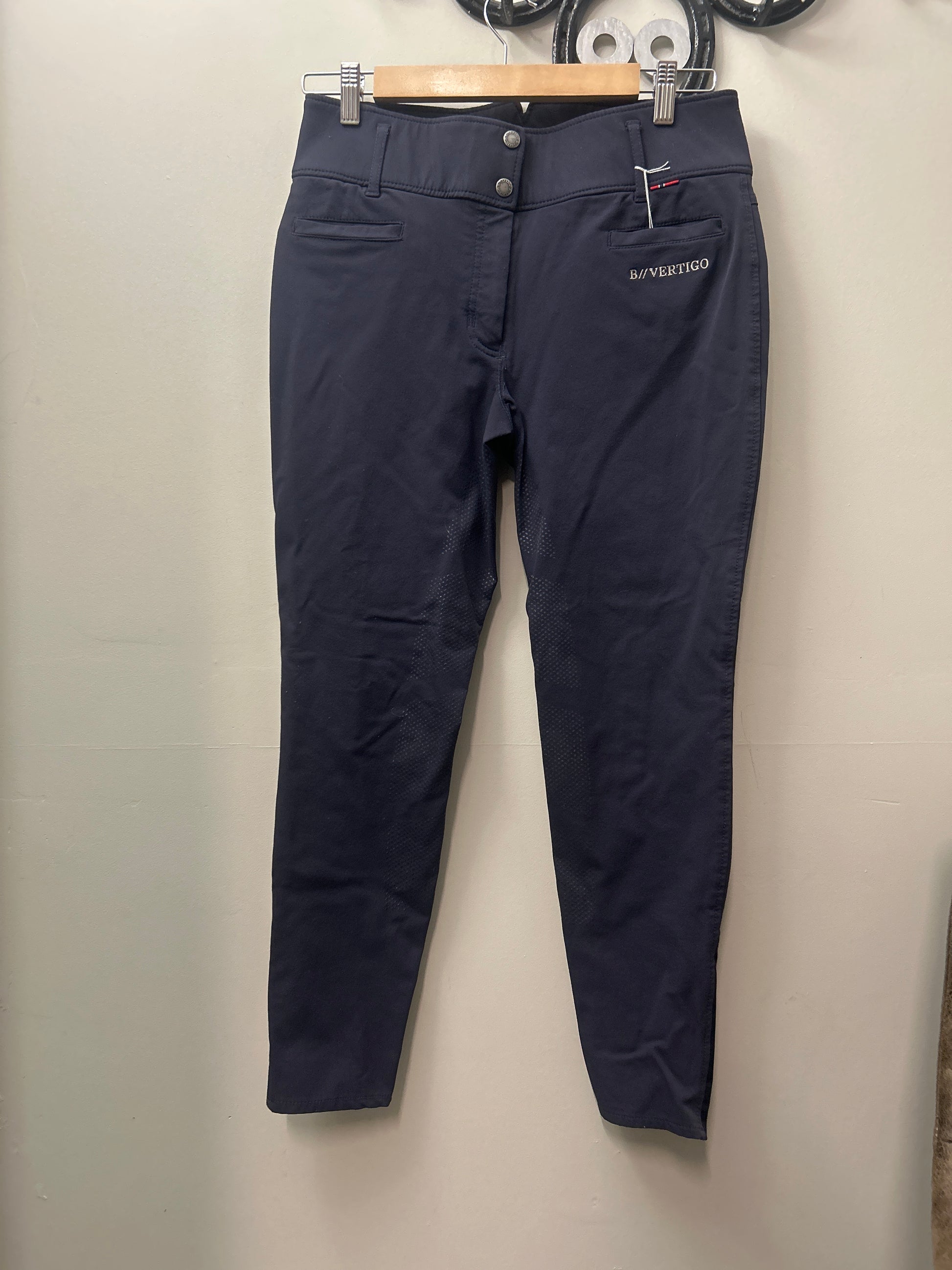 B Vertigo Navy Full Seat Breeches 28-Breeches-Consignment-Evolution Equestrian Co.