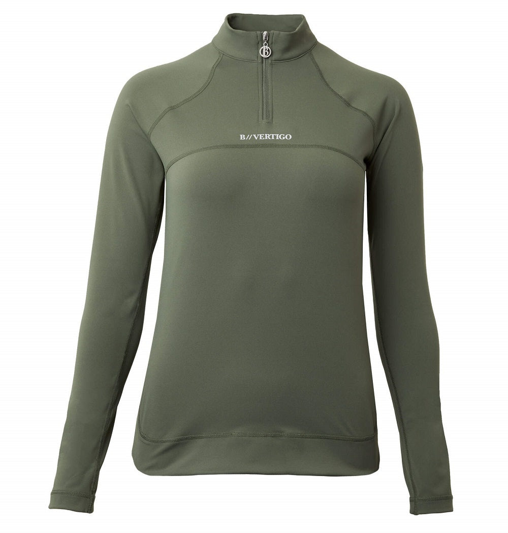 B Vertigo Olive Green Technical Shirt 14-Vest-Consignment-Evolution Equestrian Co.