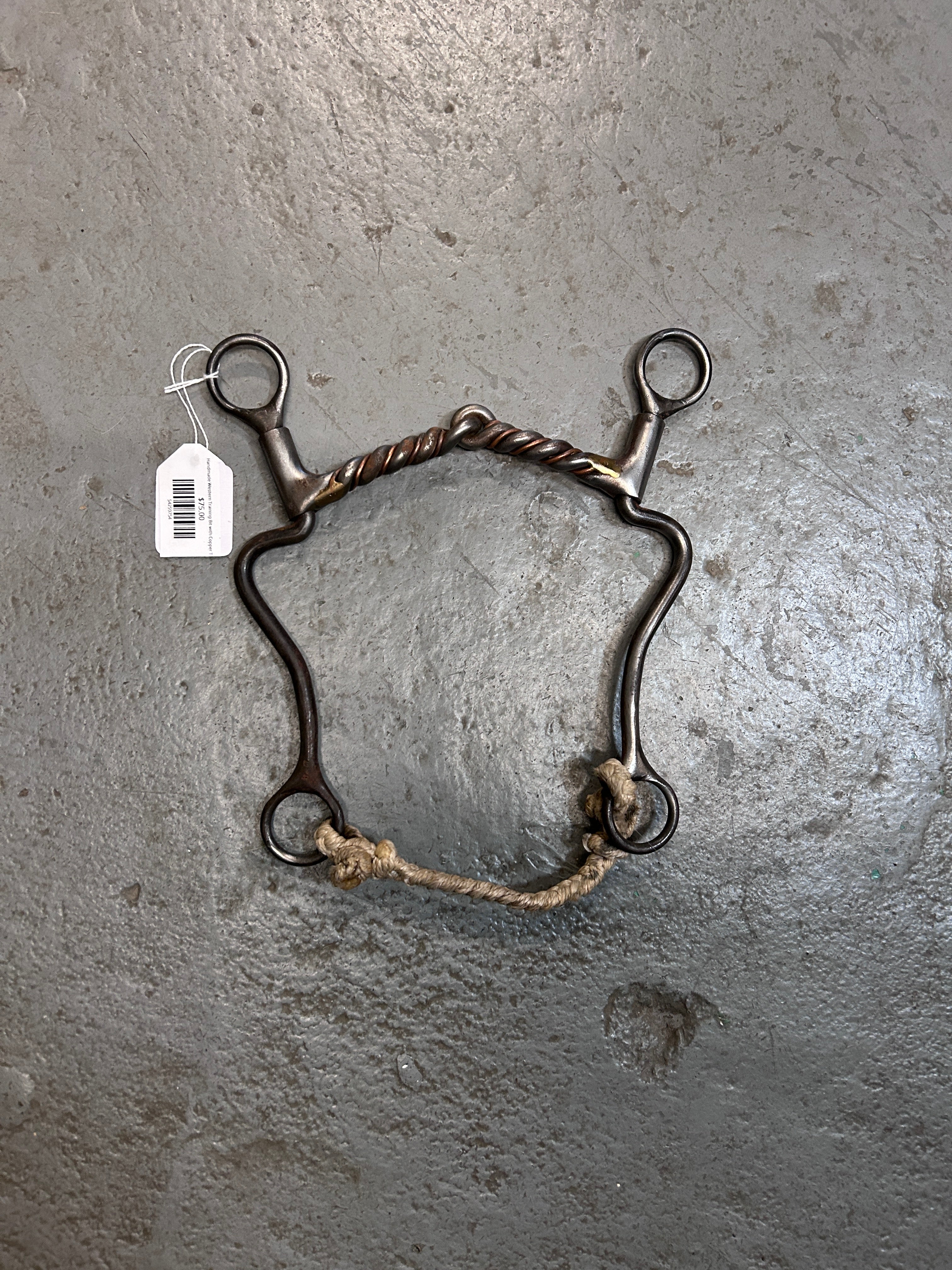 Handmade Western Training Bit with Copper Twist 5-1/4"