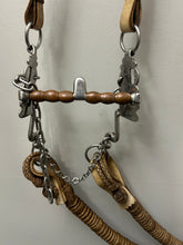 Load image into Gallery viewer, Traditional Peruvian Paso Rawhide Bridle with Roller Bit
