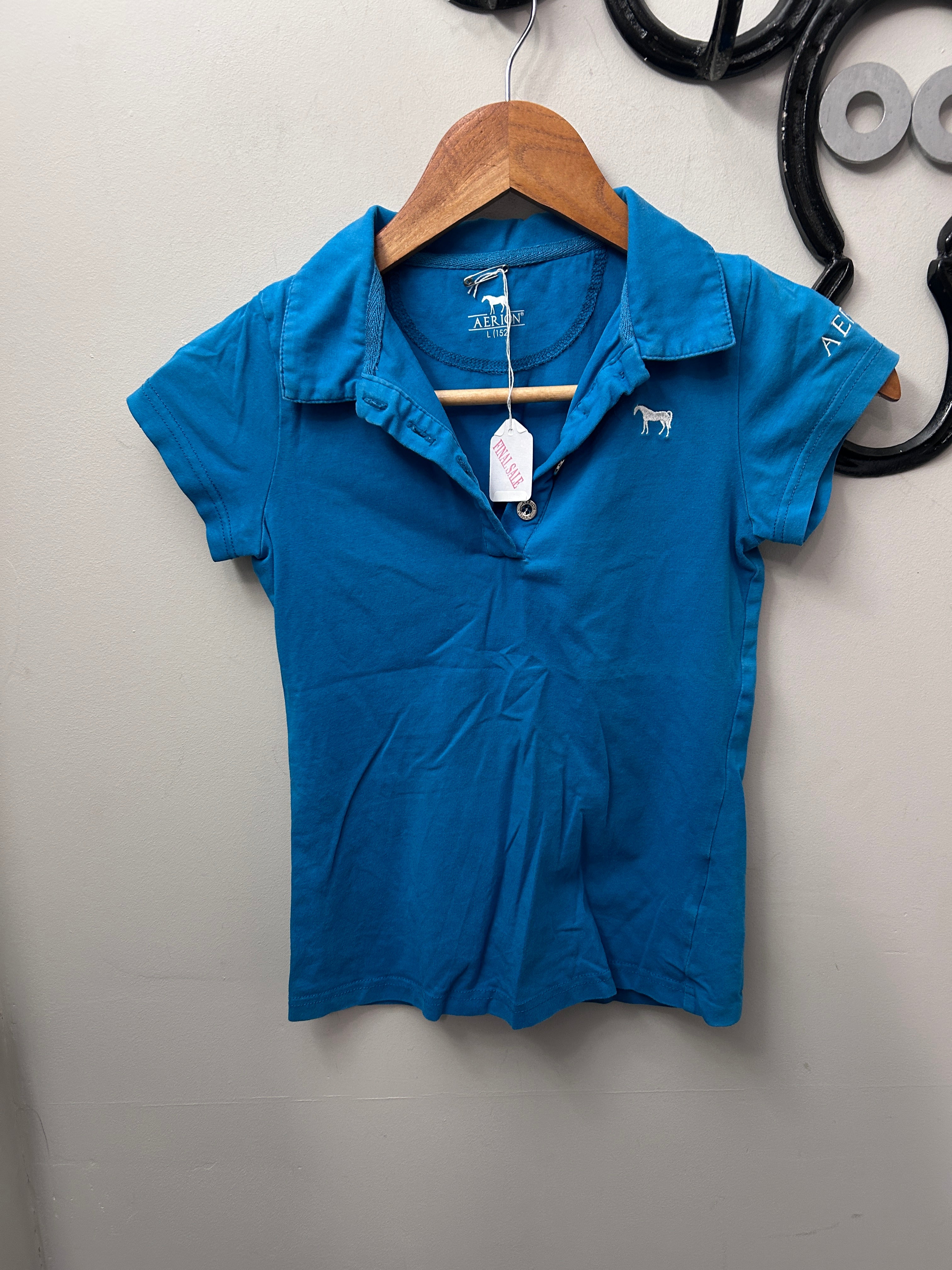 Aerion Kid's Turquoise Polo Large