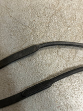 Load image into Gallery viewer, Black Flat Leather Reins with Rolled Ends
