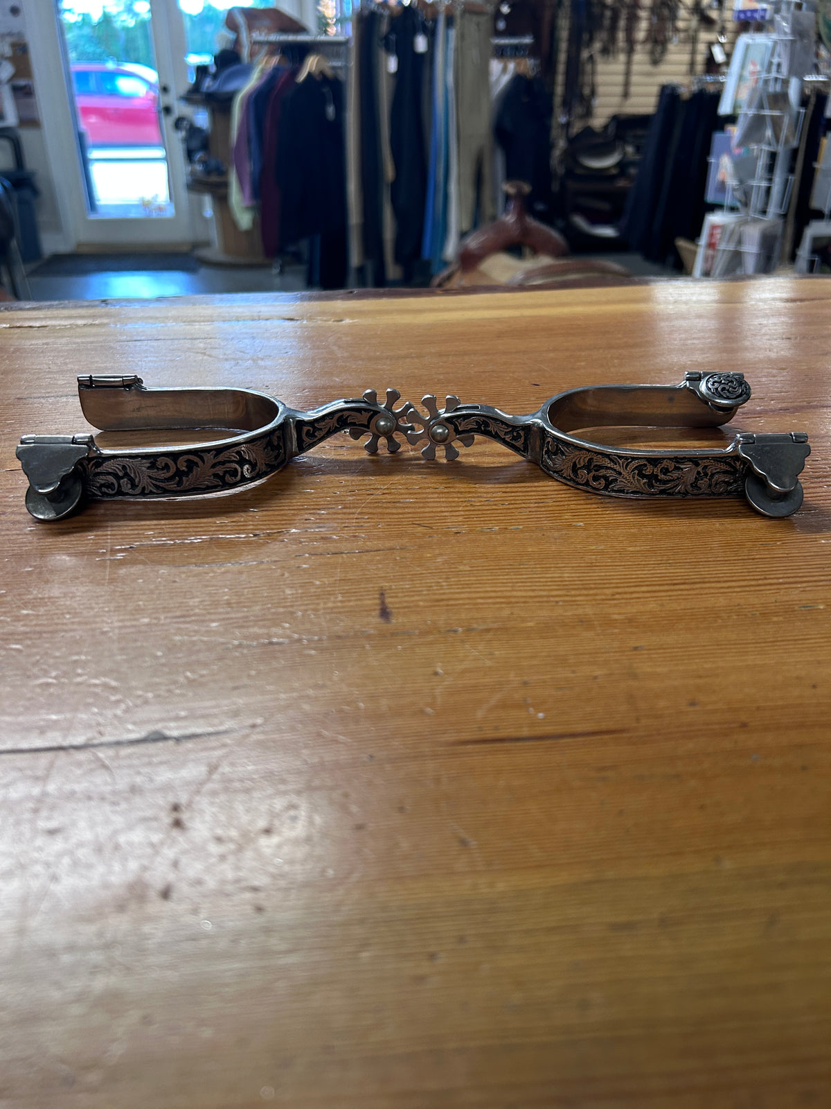Ladies Engraved Western Spurs