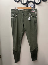 Load image into Gallery viewer, Horze Green Full Seat Breeches 34
