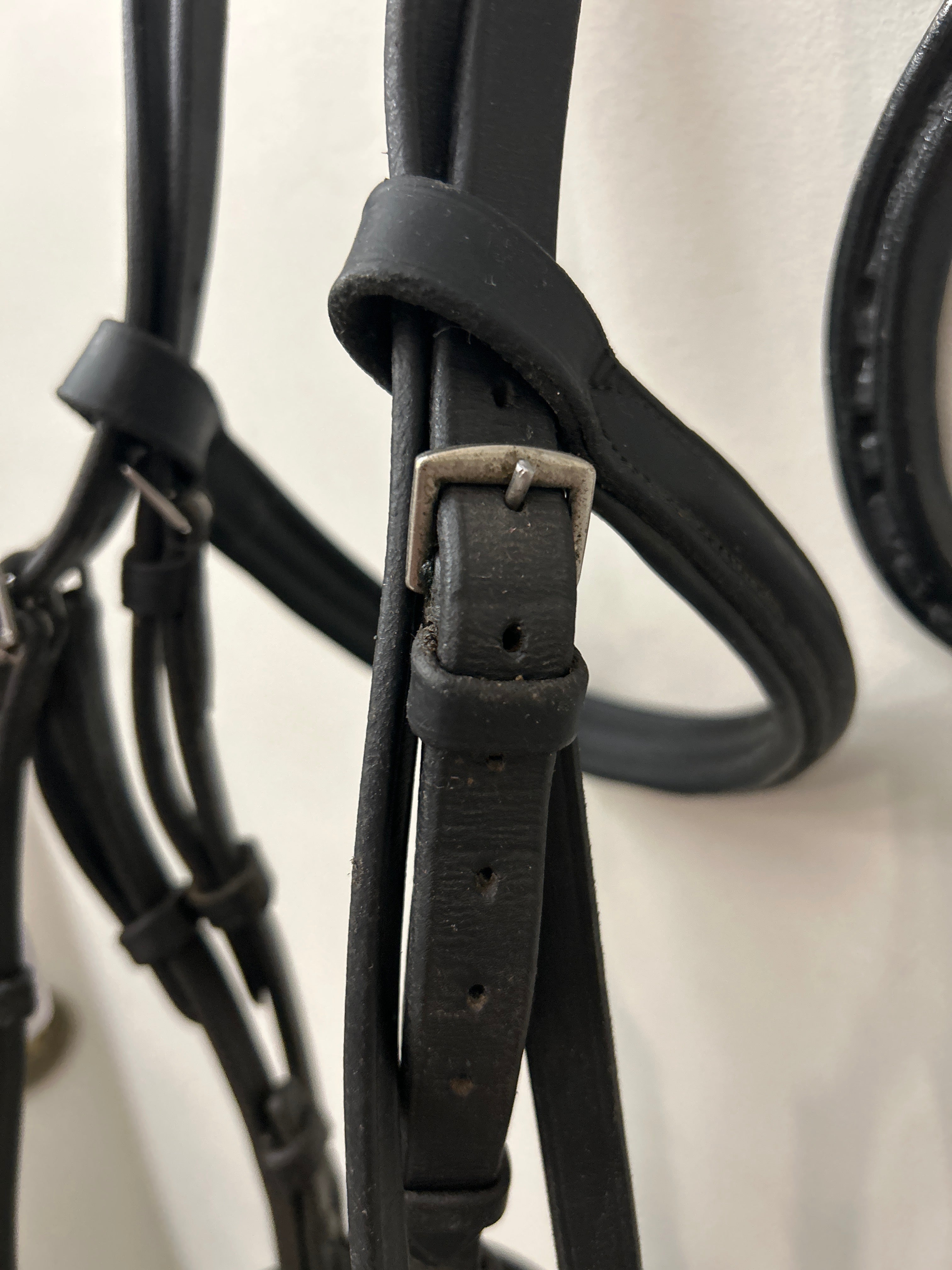 Black Dressage Snaffle Bridle