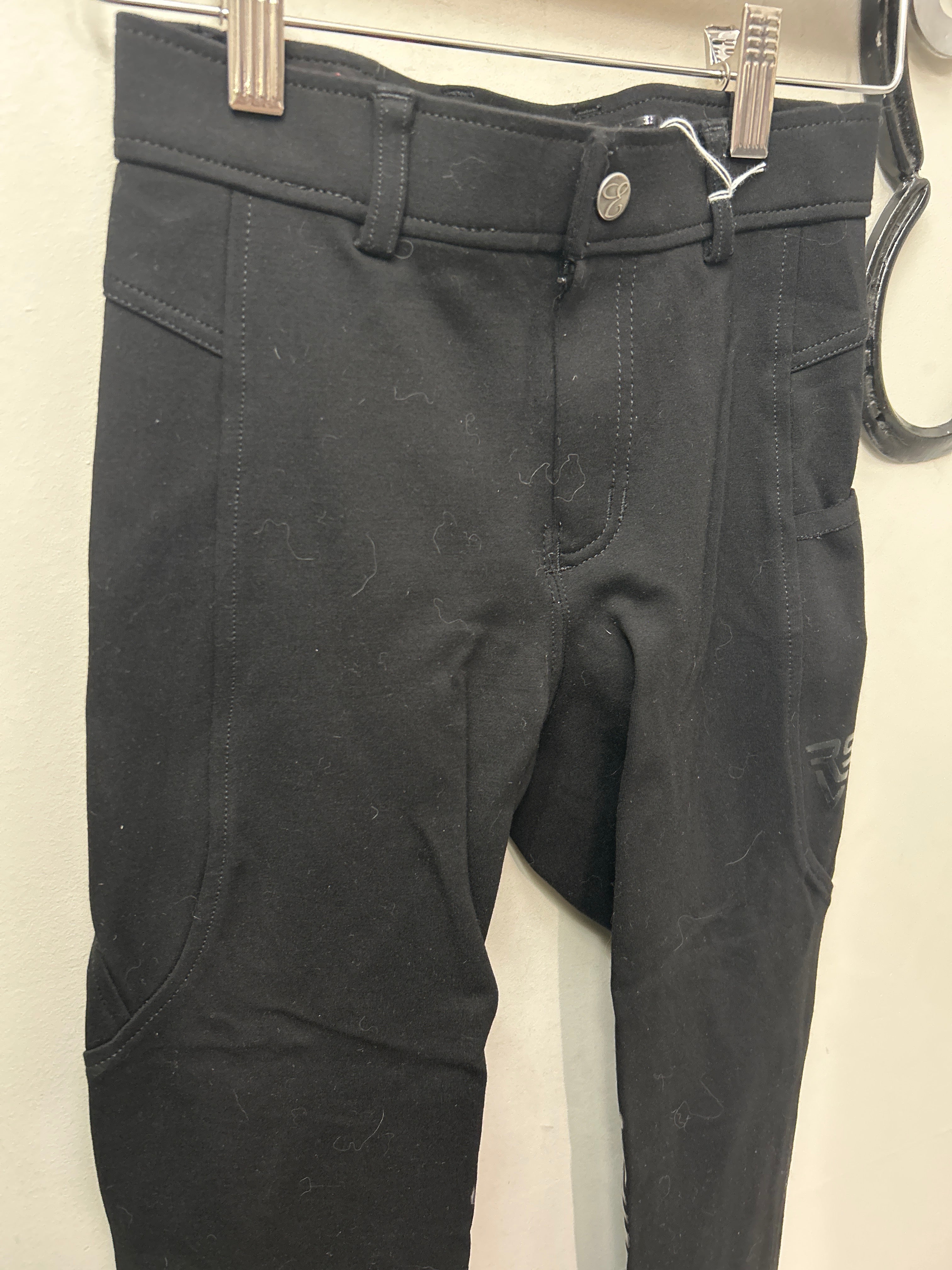 Elation Red Label Sport Black Kid's Breeches 12