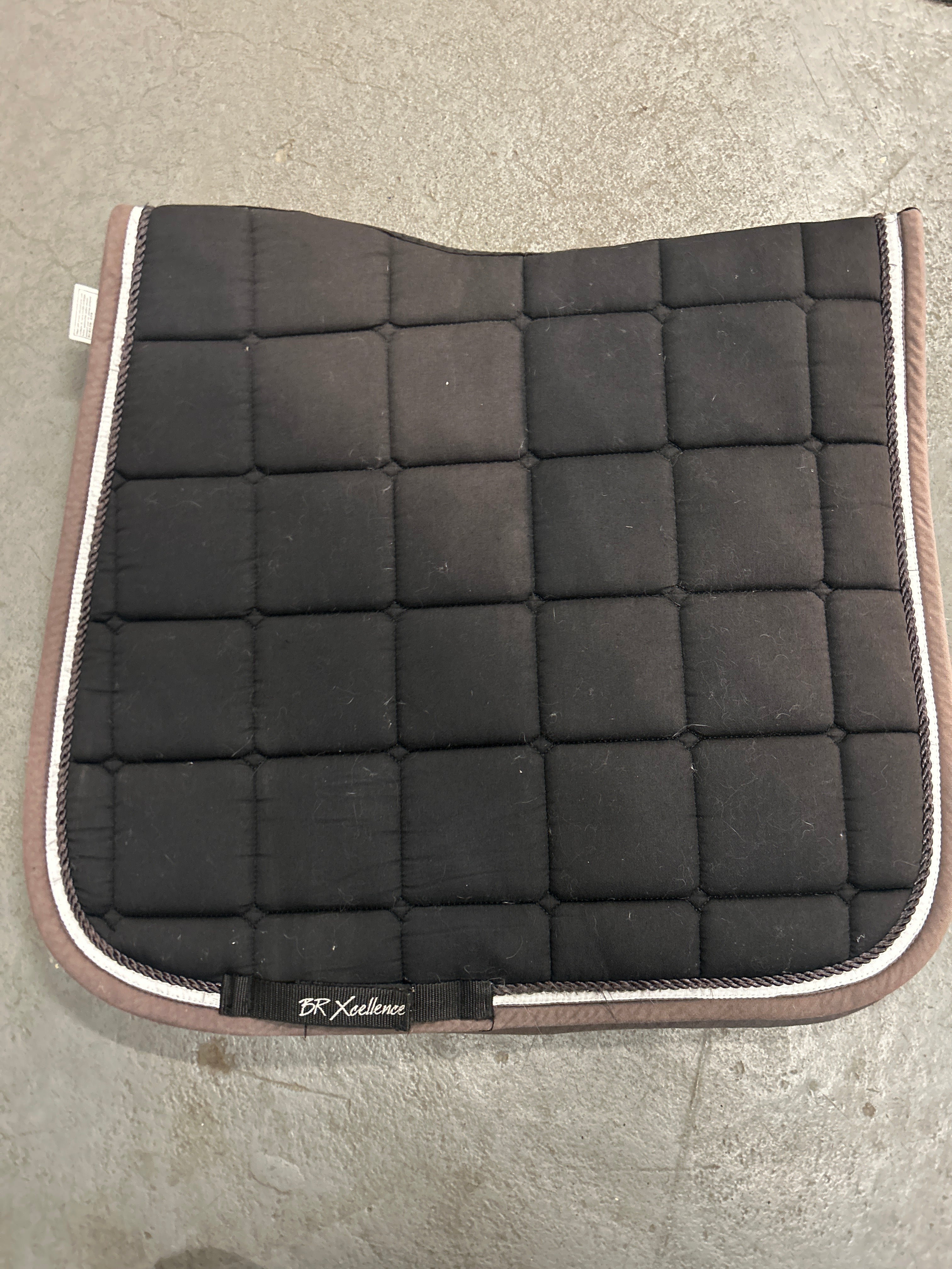 BR Black Dressage Saddle Pad with Polo Wraps-Dressage Saddle Pad-Consignment-Evolution Equestrian Co.