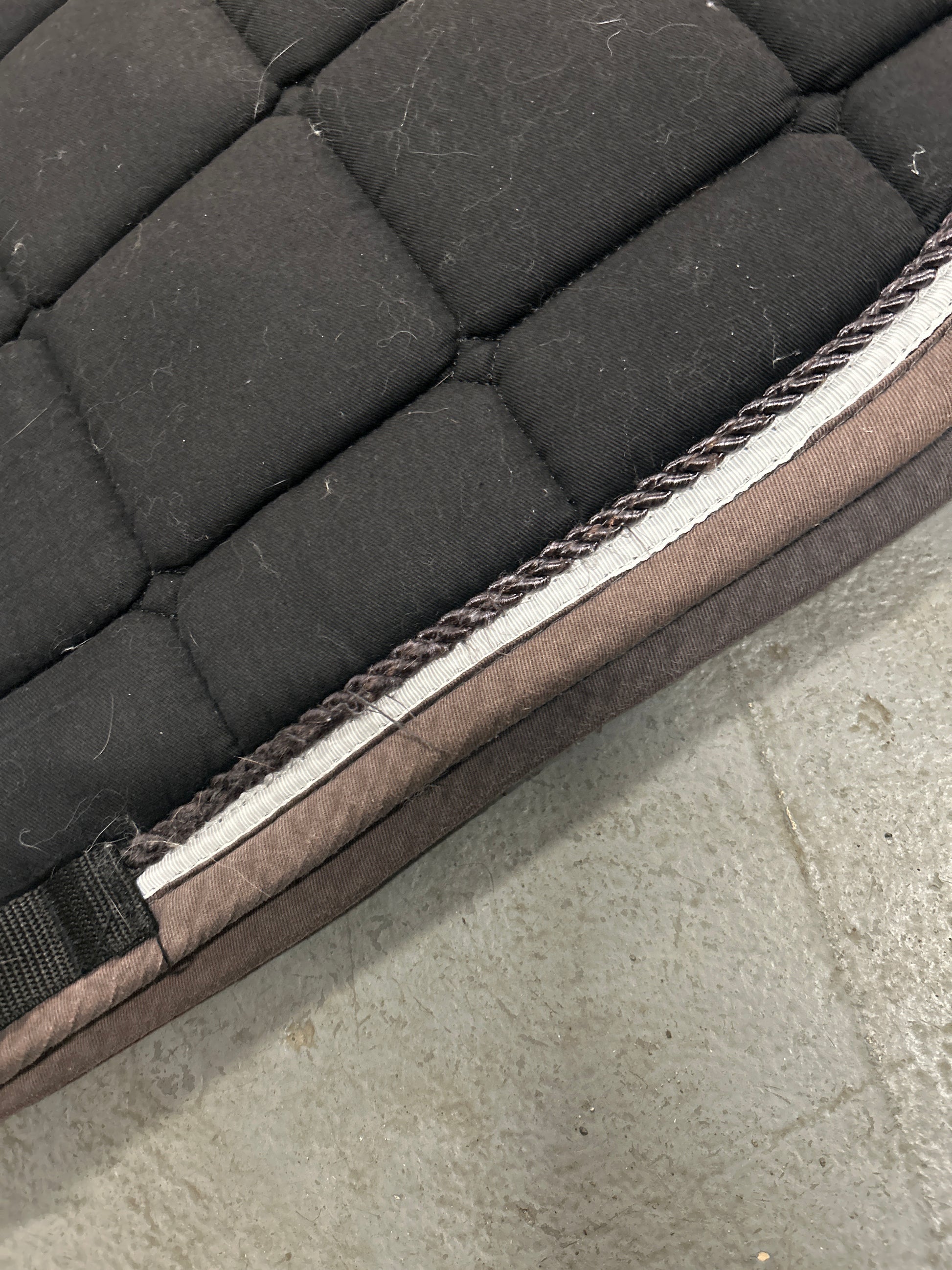 BR Black Dressage Saddle Pad with Polo Wraps-Dressage Saddle Pad-Consignment-Evolution Equestrian Co.