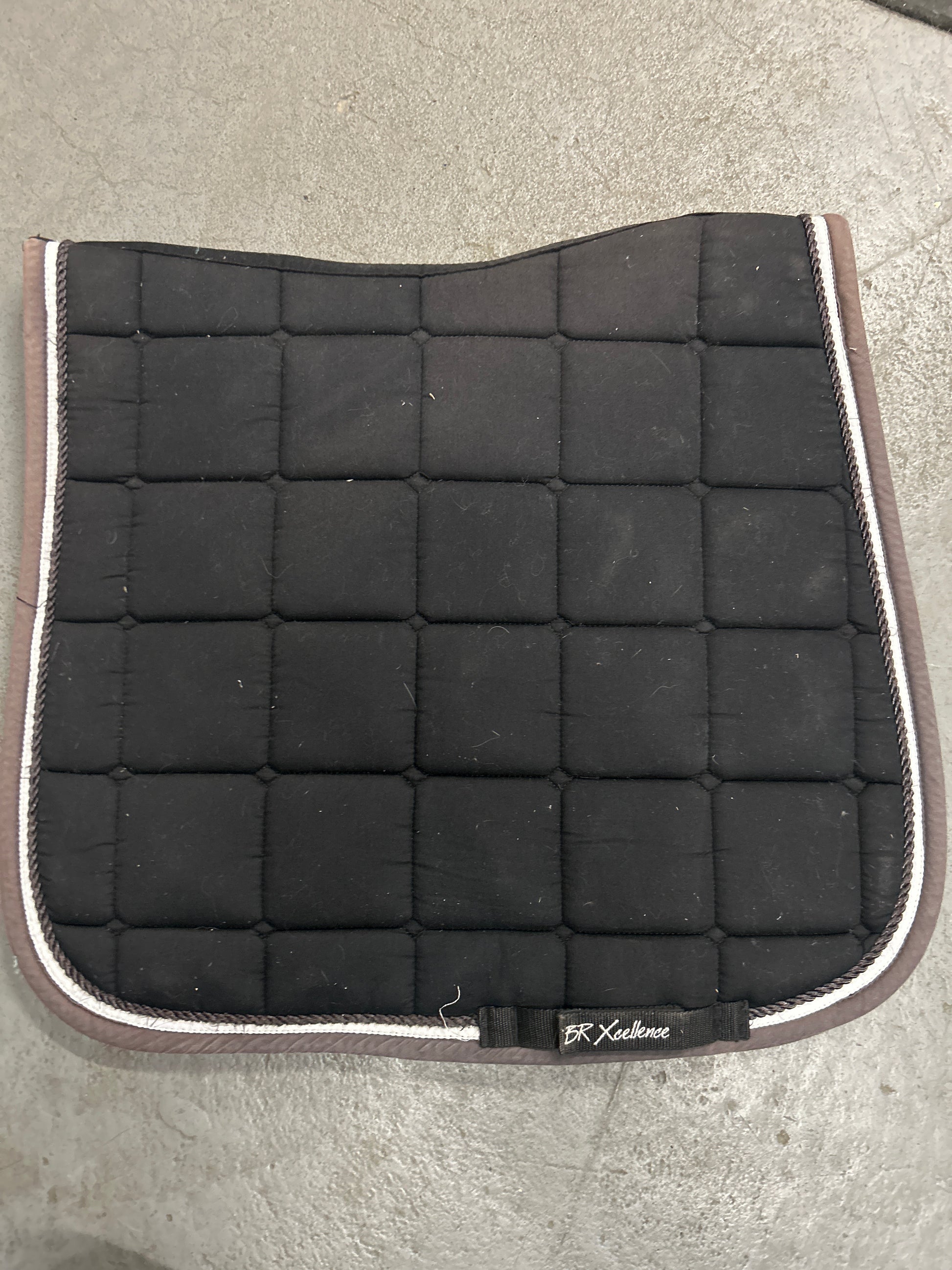 BR Black Dressage Saddle Pad with Polo Wraps-Dressage Saddle Pad-Consignment-Evolution Equestrian Co.