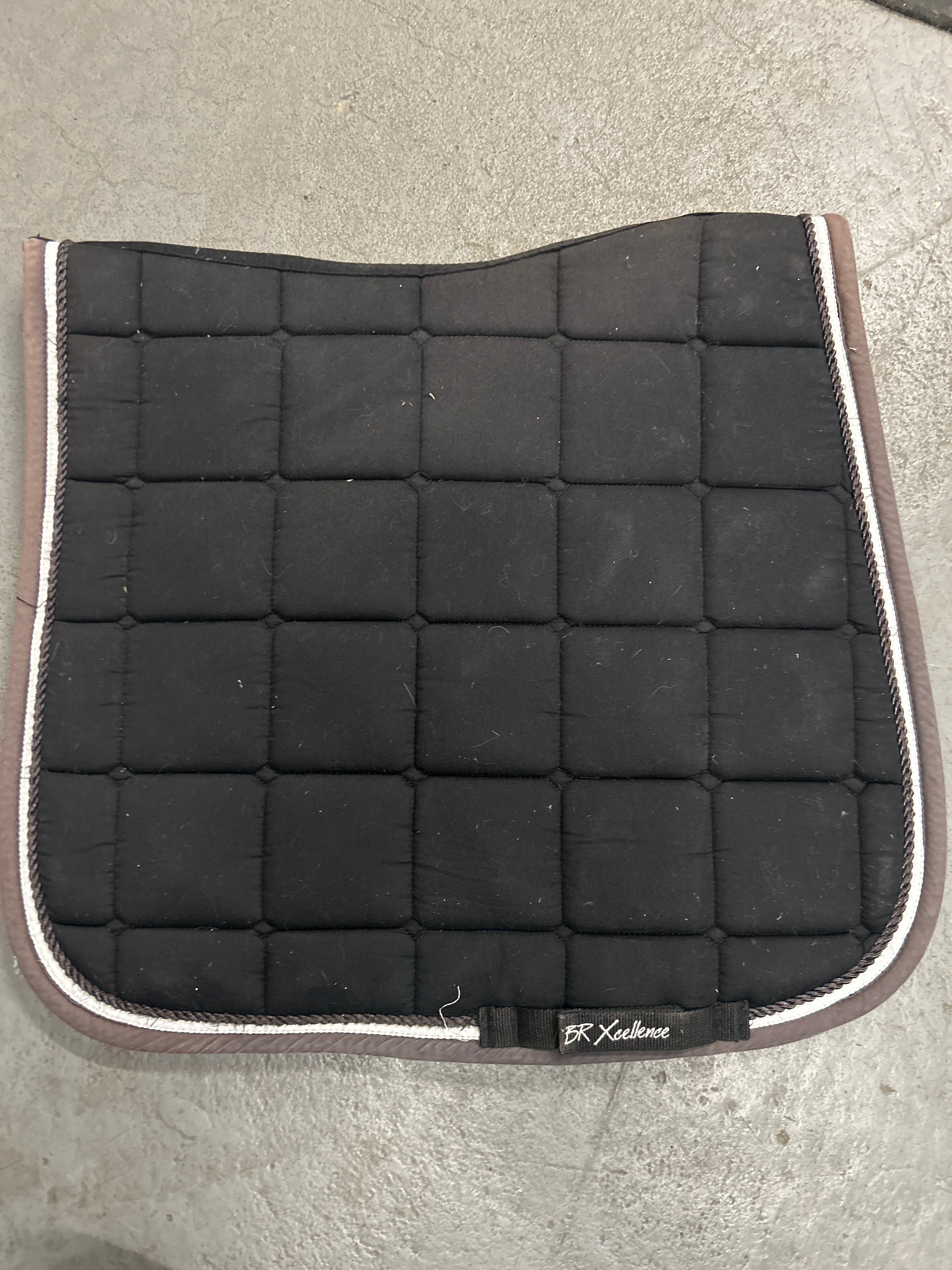 BR Black Dressage Saddle Pad with Polo Wraps-Dressage Saddle Pad-Consignment-Evolution Equestrian Co.