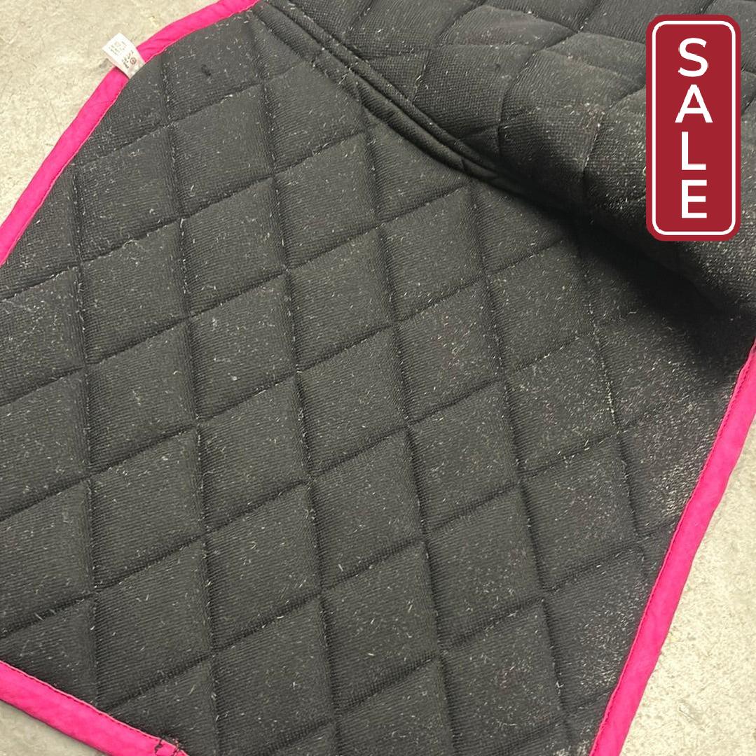 BR Black and Pink Dressage Saddle Pad-English Saddle Pads-Consignment-Evolution Equestrian Co.