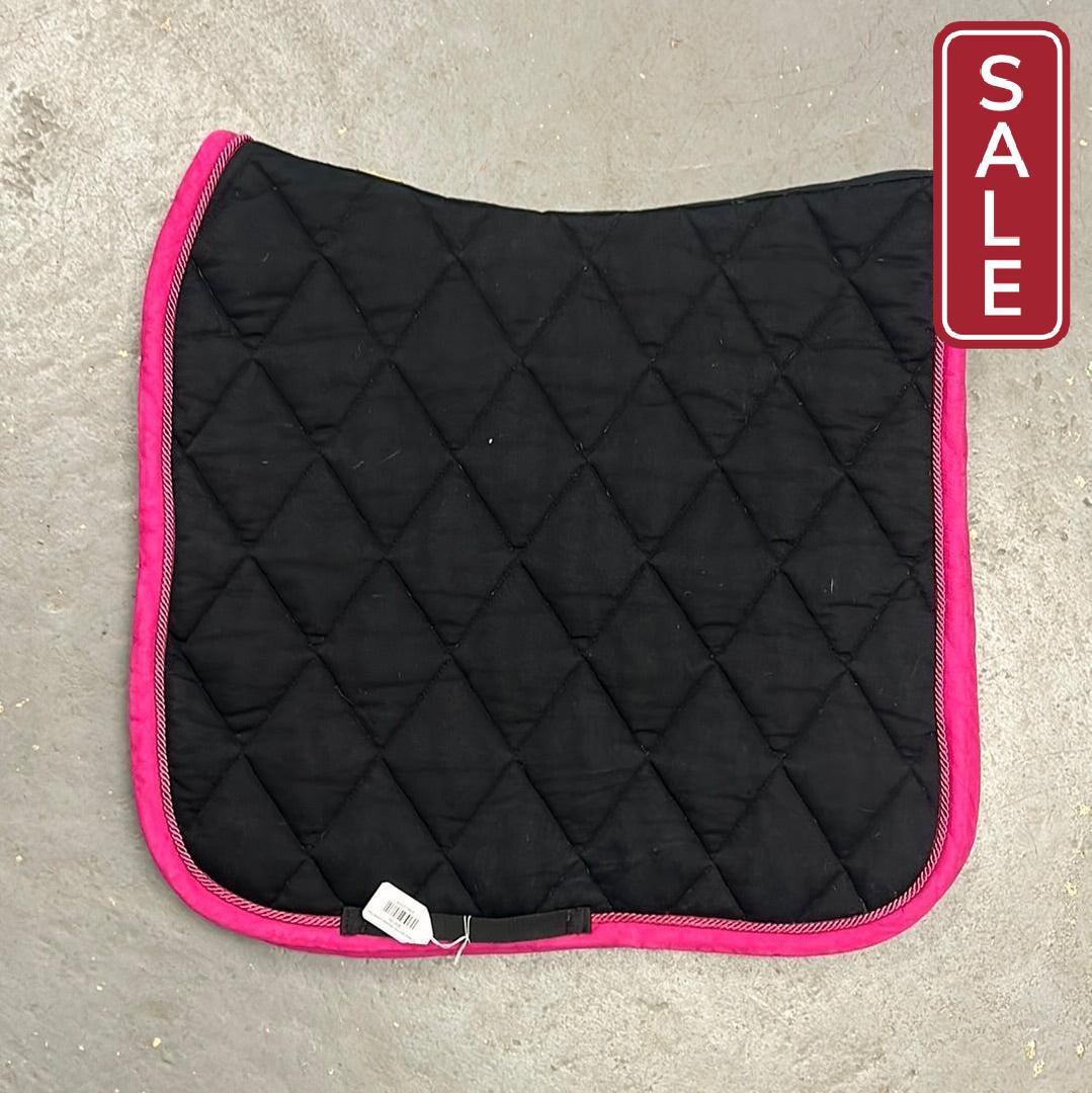 BR Black and Pink Dressage Saddle Pad-English Saddle Pads-Consignment-Evolution Equestrian Co.