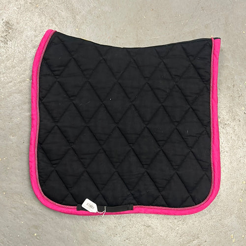 BR Black and Pink Dressage Saddle Pad-English Saddle Pads-Consignment-Evolution Equestrian Co.