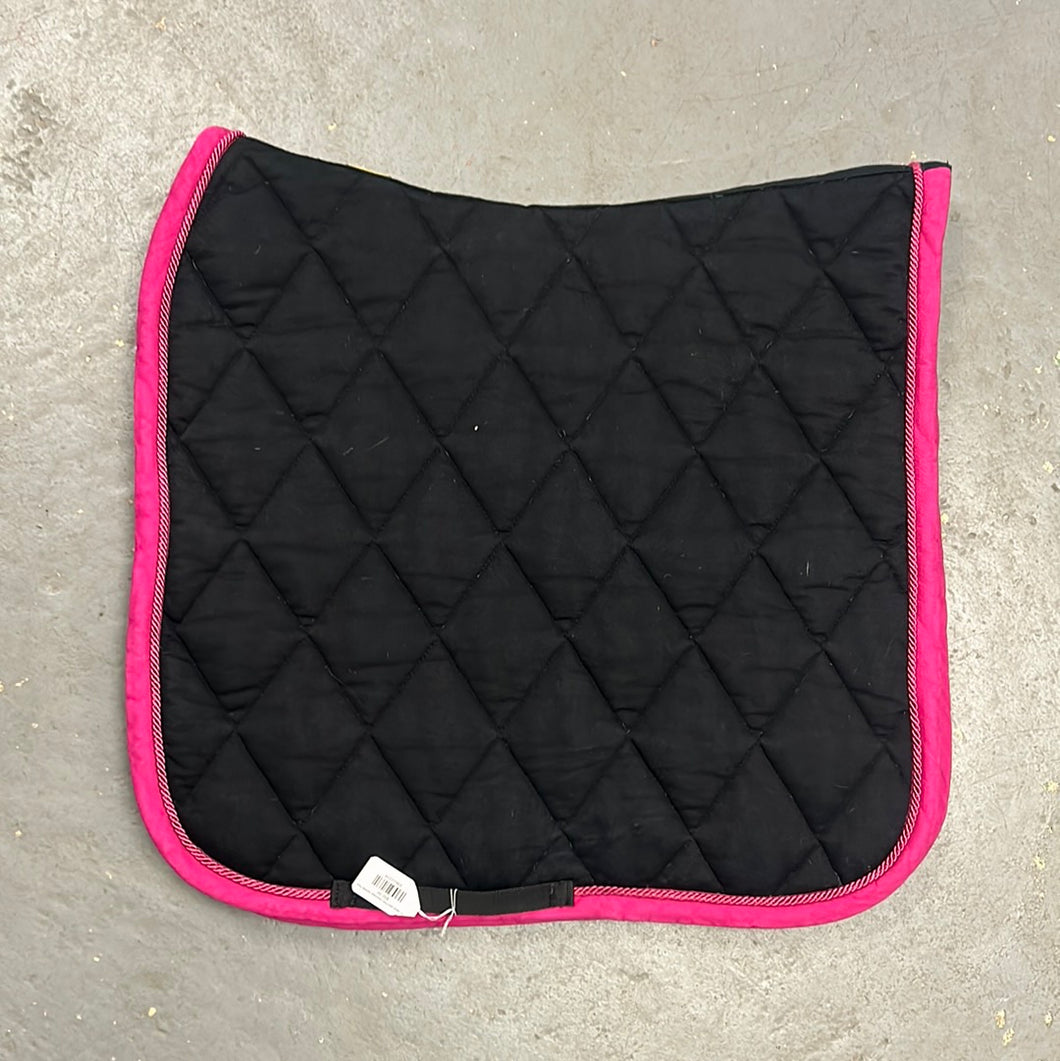 BR Black and Pink Dressage Saddle Pad-English Saddle Pads-Consignment-Evolution Equestrian Co.