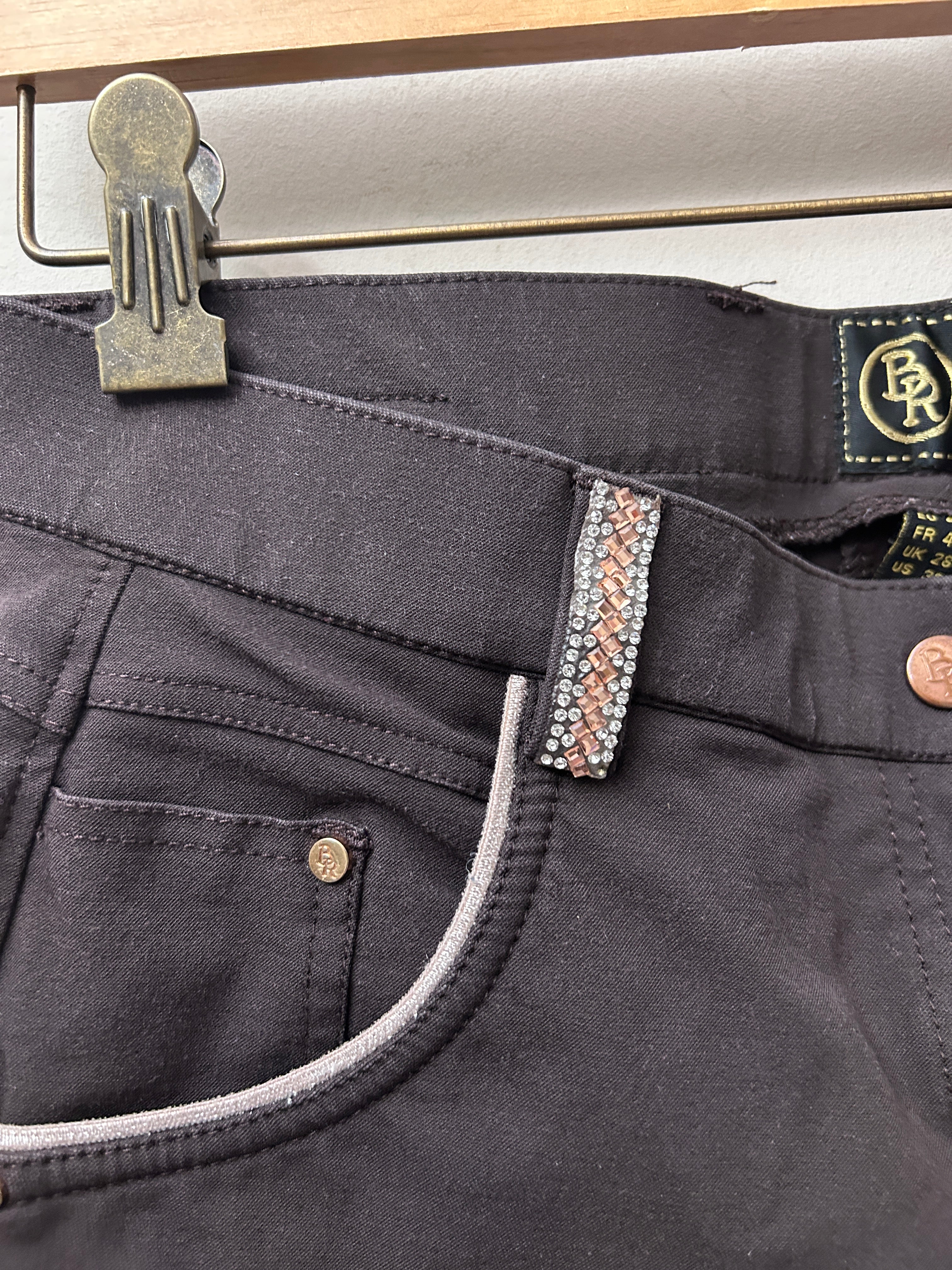 BR Chocolate and Rose Gold Gull Seat Breeches 30-Breeches-Consignment-Evolution Equestrian Co.