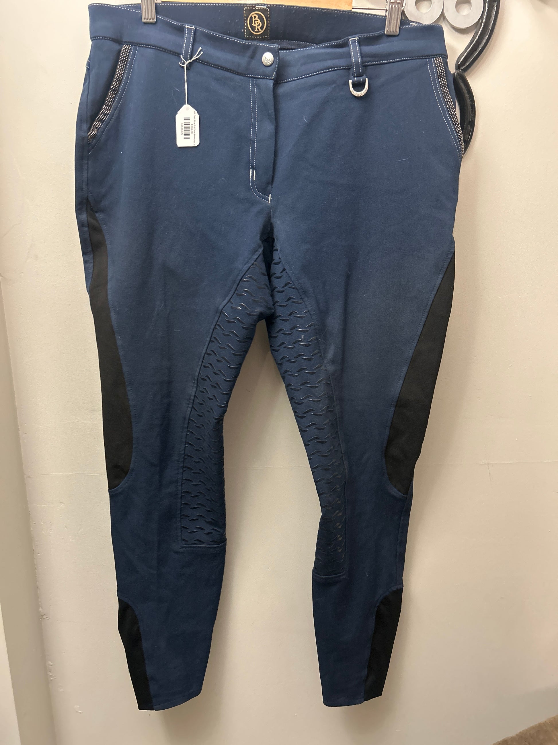 BR Dark Blue Full Seat Breeches 34-Breeches-Consignment-Evolution Equestrian Co.