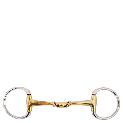 BR Double Jointed Curved Eggbutt Snaffle 14mm-Bits-Bieman De Haas-11.5 cm / 4.5