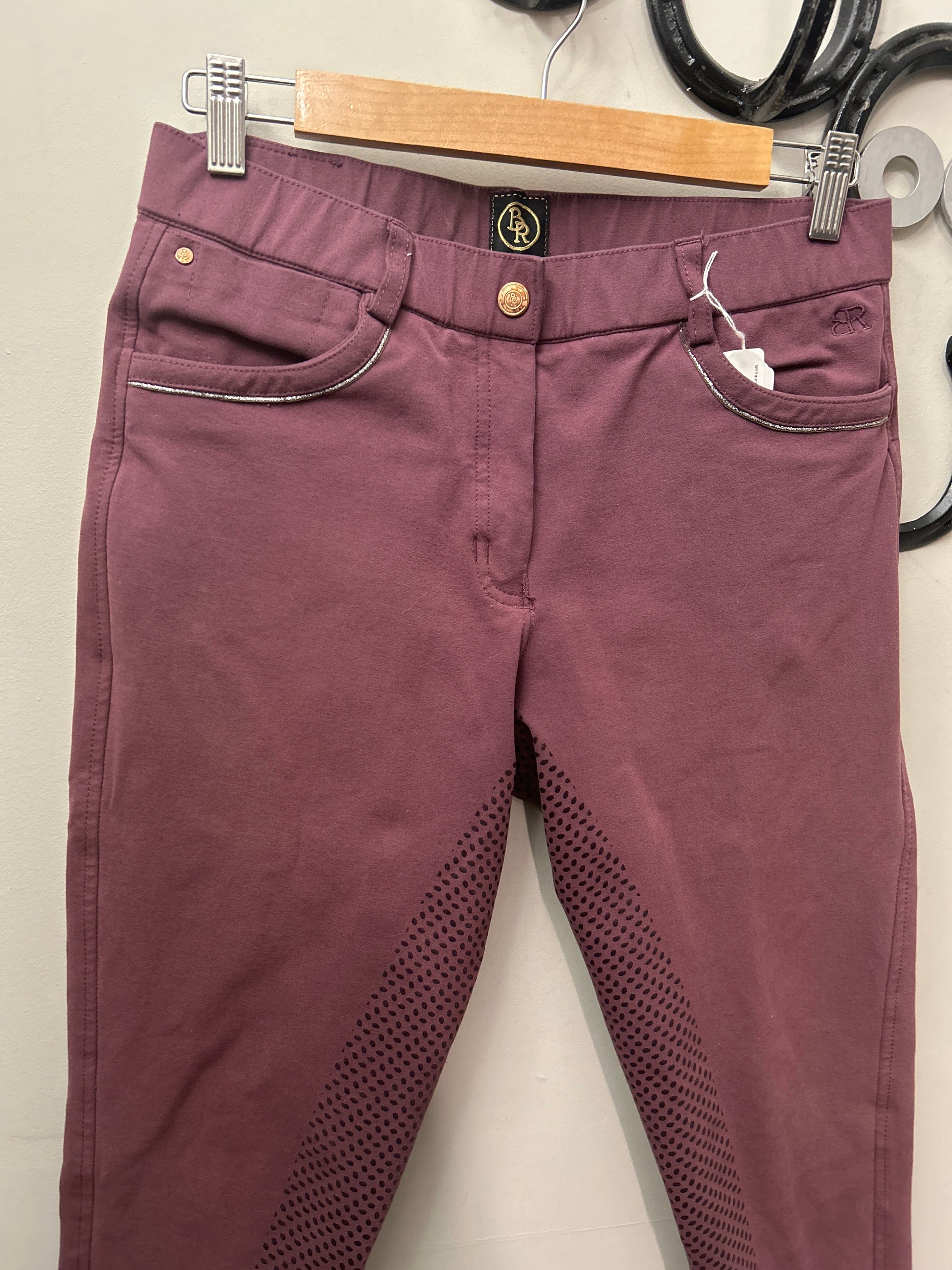 BR Equestrian Burgundy Breeches 30-Breeches-Consignment-Evolution Equestrian Co.