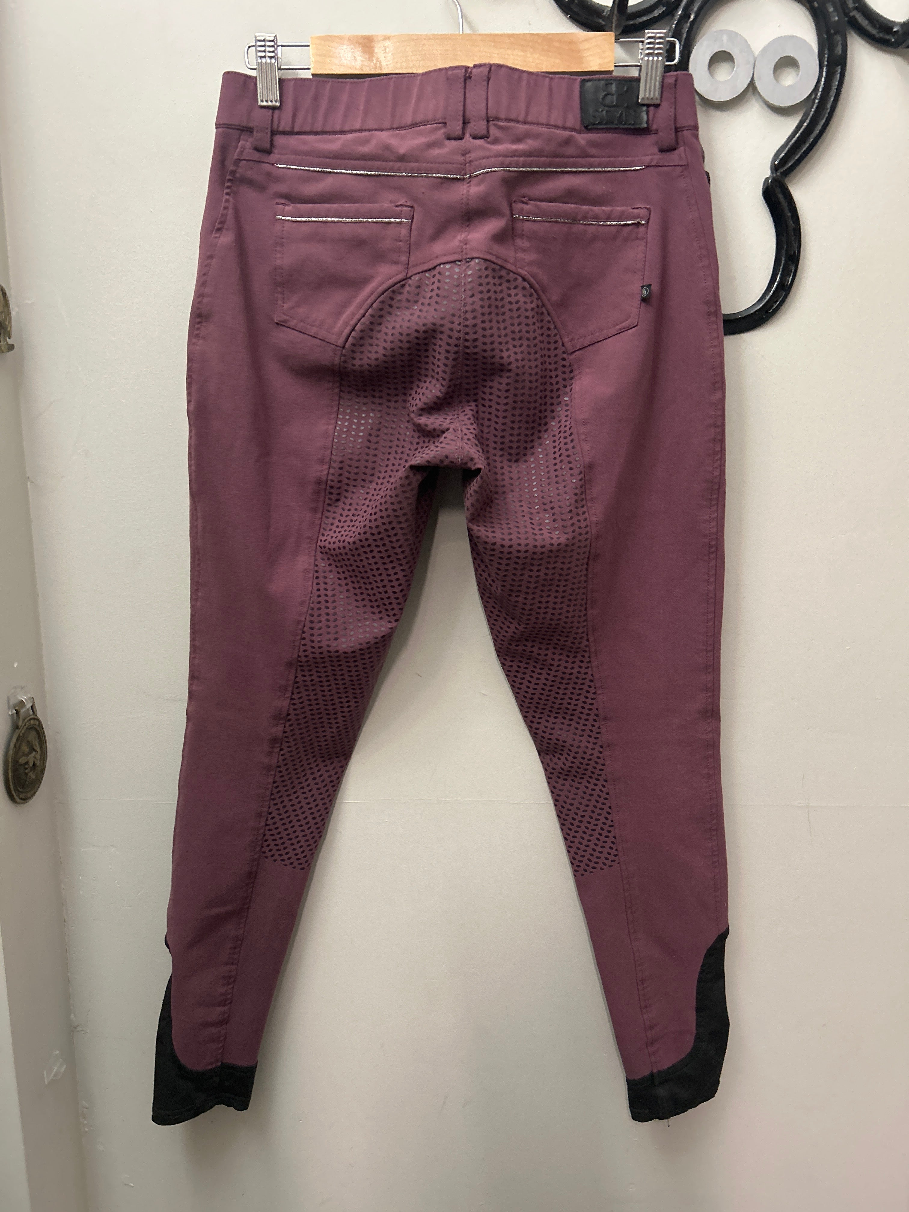 BR Equestrian Burgundy Breeches 30-Breeches-Consignment-Evolution Equestrian Co.