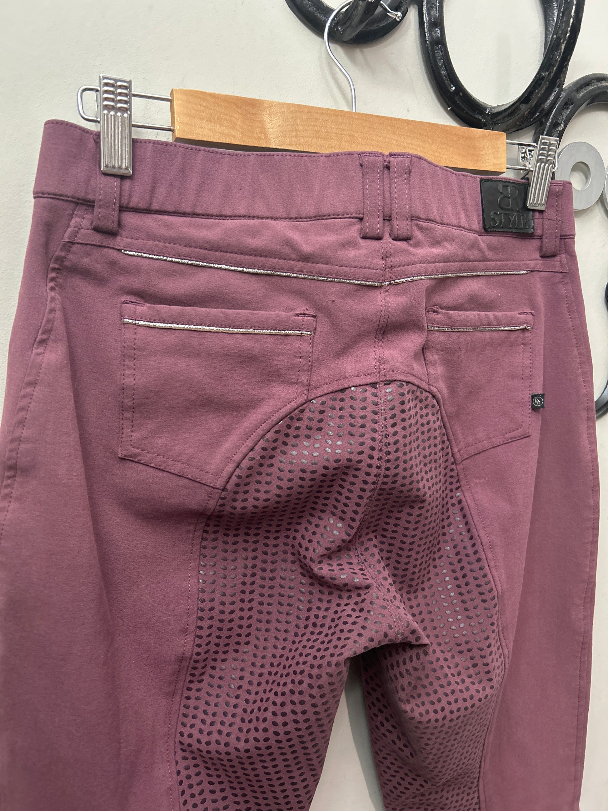 BR Equestrian Burgundy Breeches 30-Breeches-Consignment-Evolution Equestrian Co.