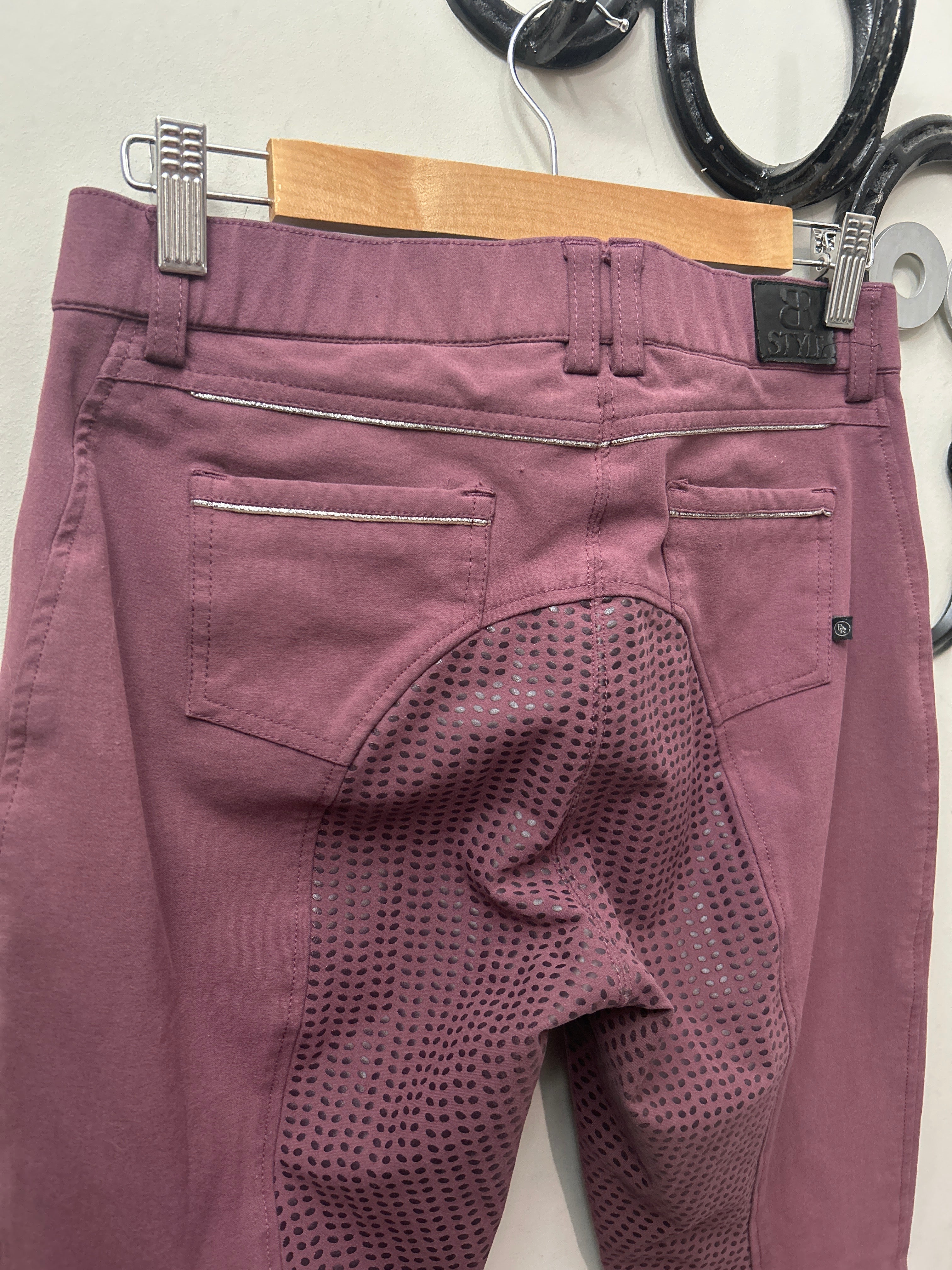 BR Equestrian Burgundy Breeches 30-Breeches-Consignment-Evolution Equestrian Co.