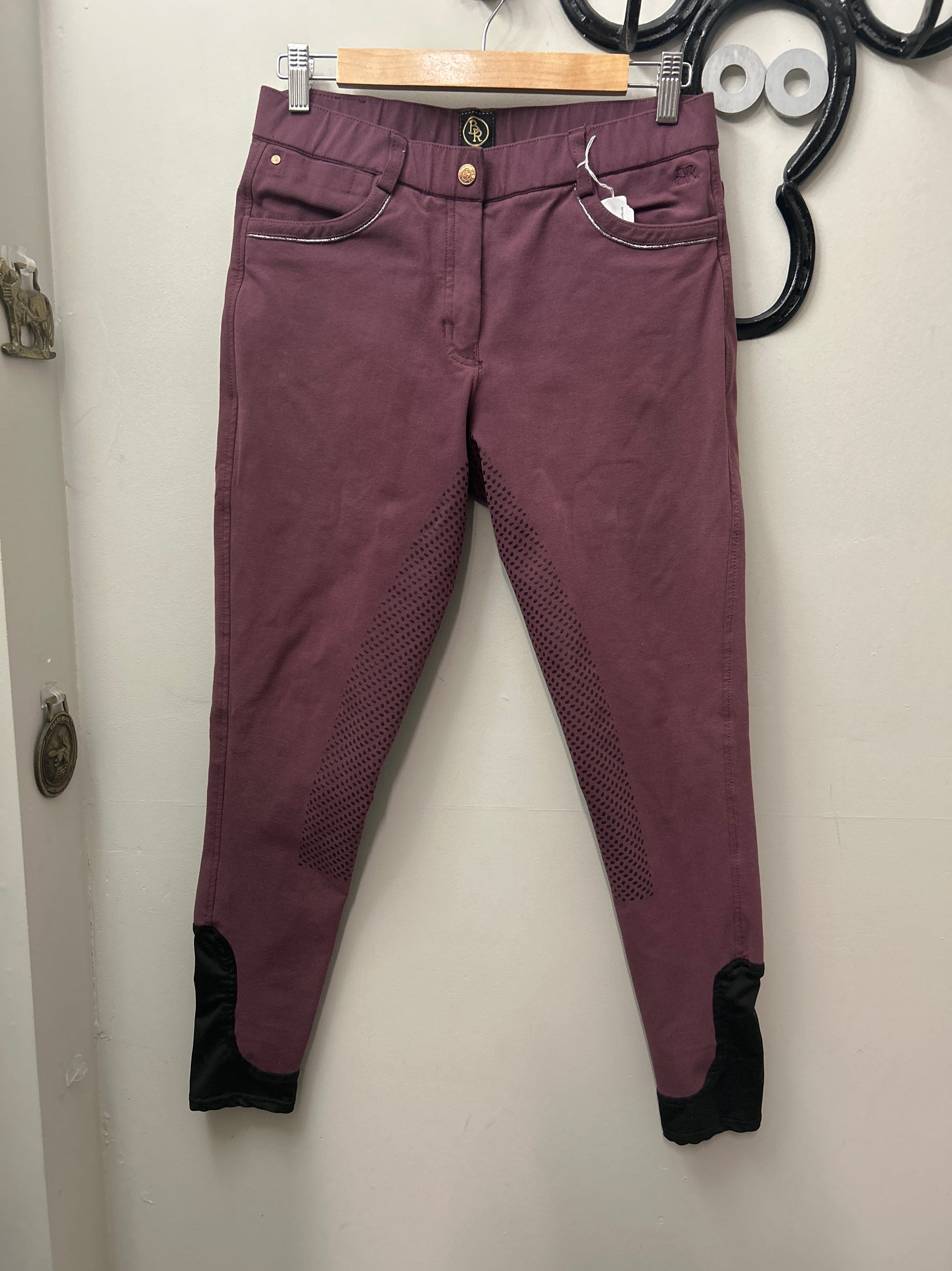 BR Equestrian Burgundy Breeches 30-Breeches-Consignment-Evolution Equestrian Co.