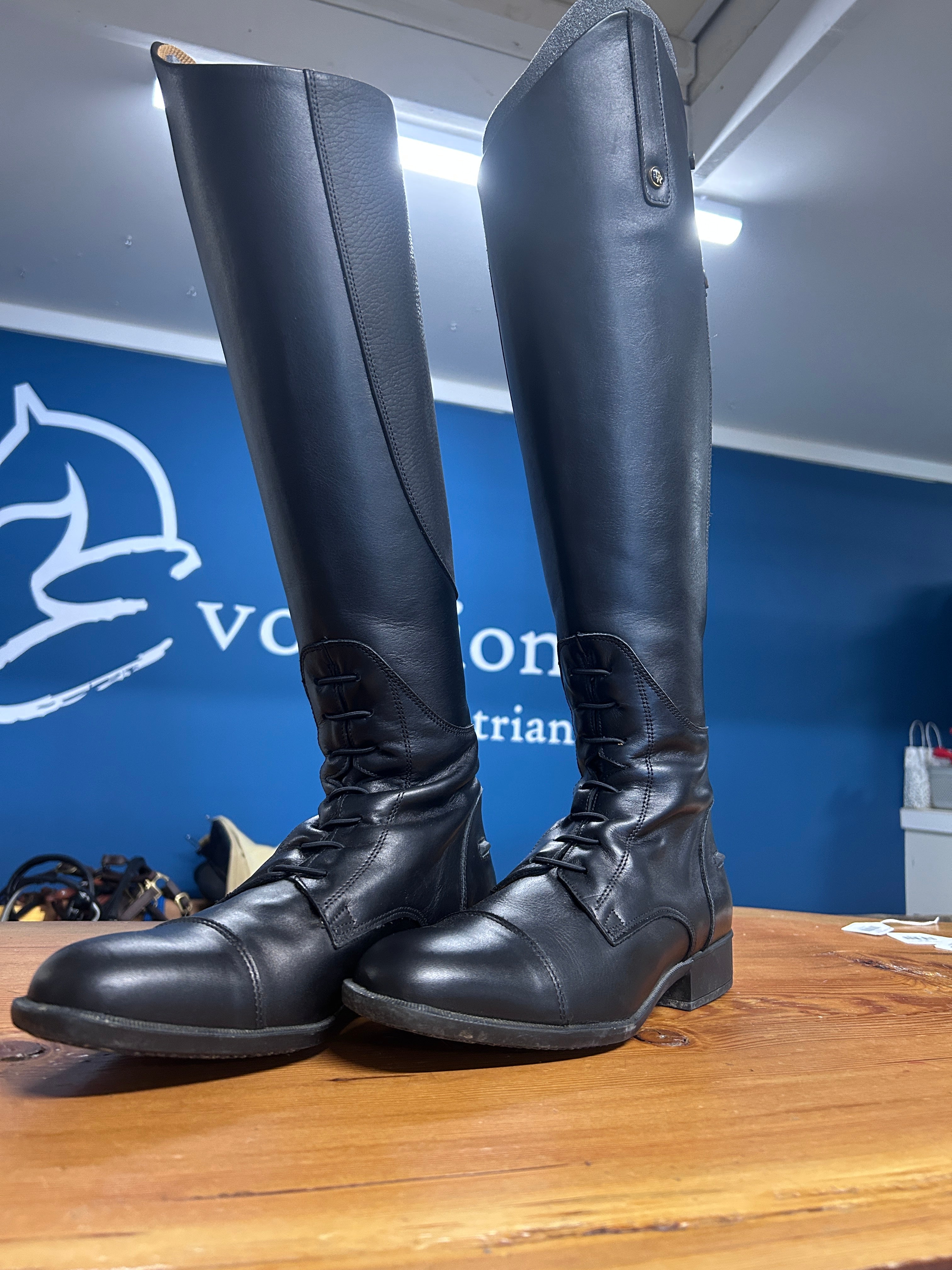 BR Flavio Field Tall Boot Black 41/9.5-Riding Boots-Consignment-Evolution Equestrian Co.