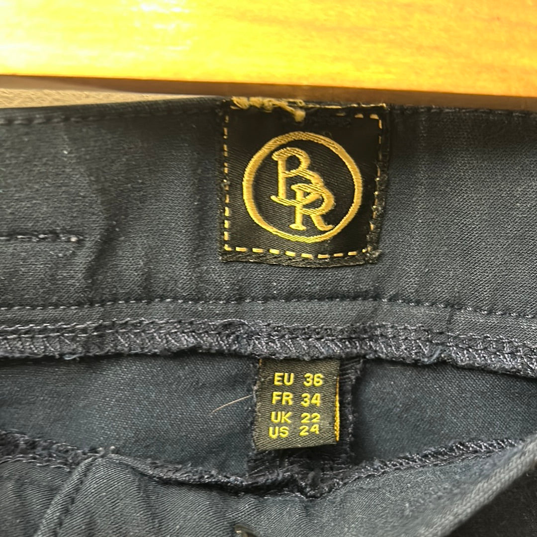 BR Navy Full Seat Breeches 24-Breeches-Consignment-Evolution Equestrian Co.