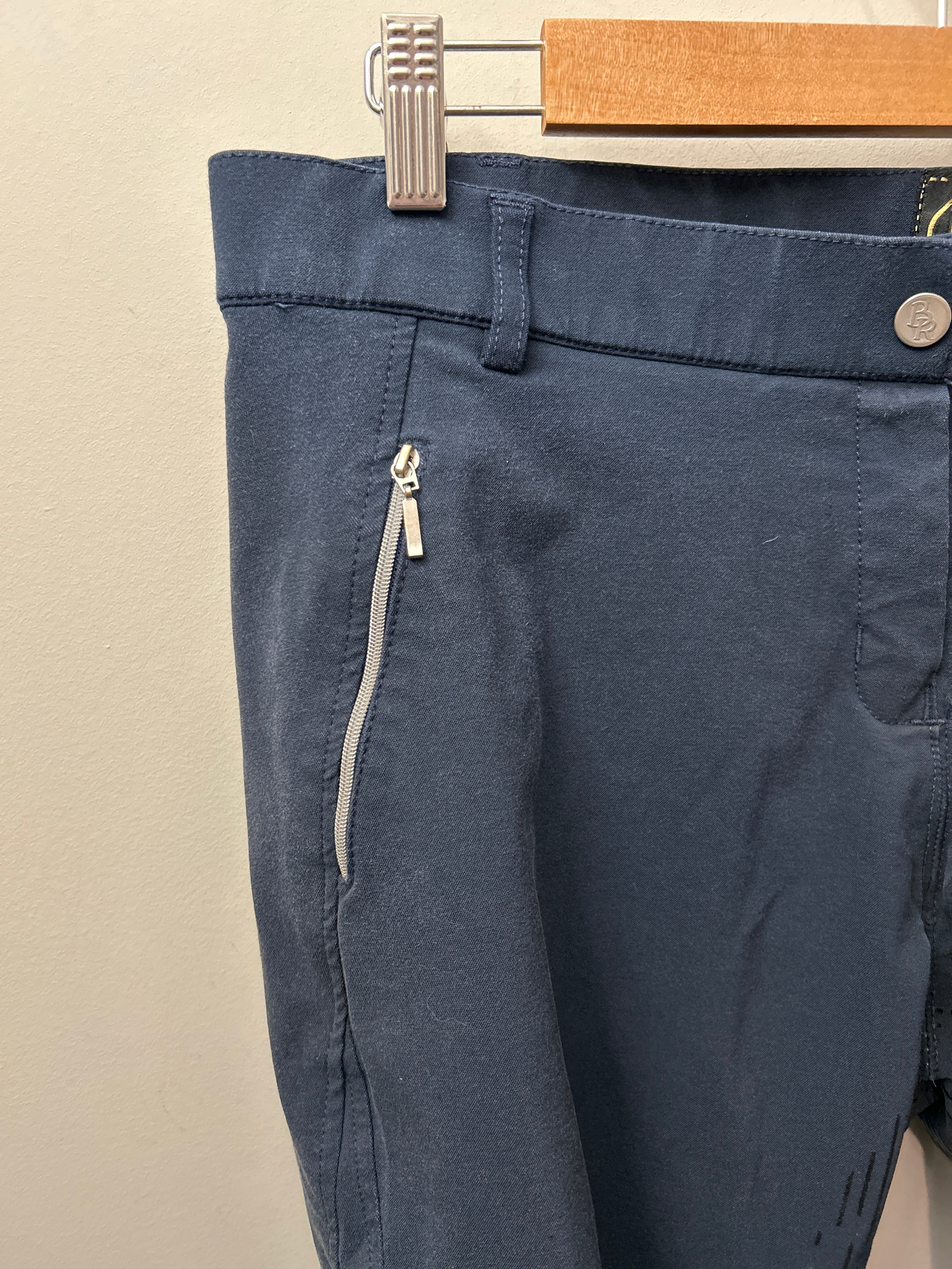BR Navy Full Seat Breeches 34-Breeches-Consignment-Evolution Equestrian Co.
